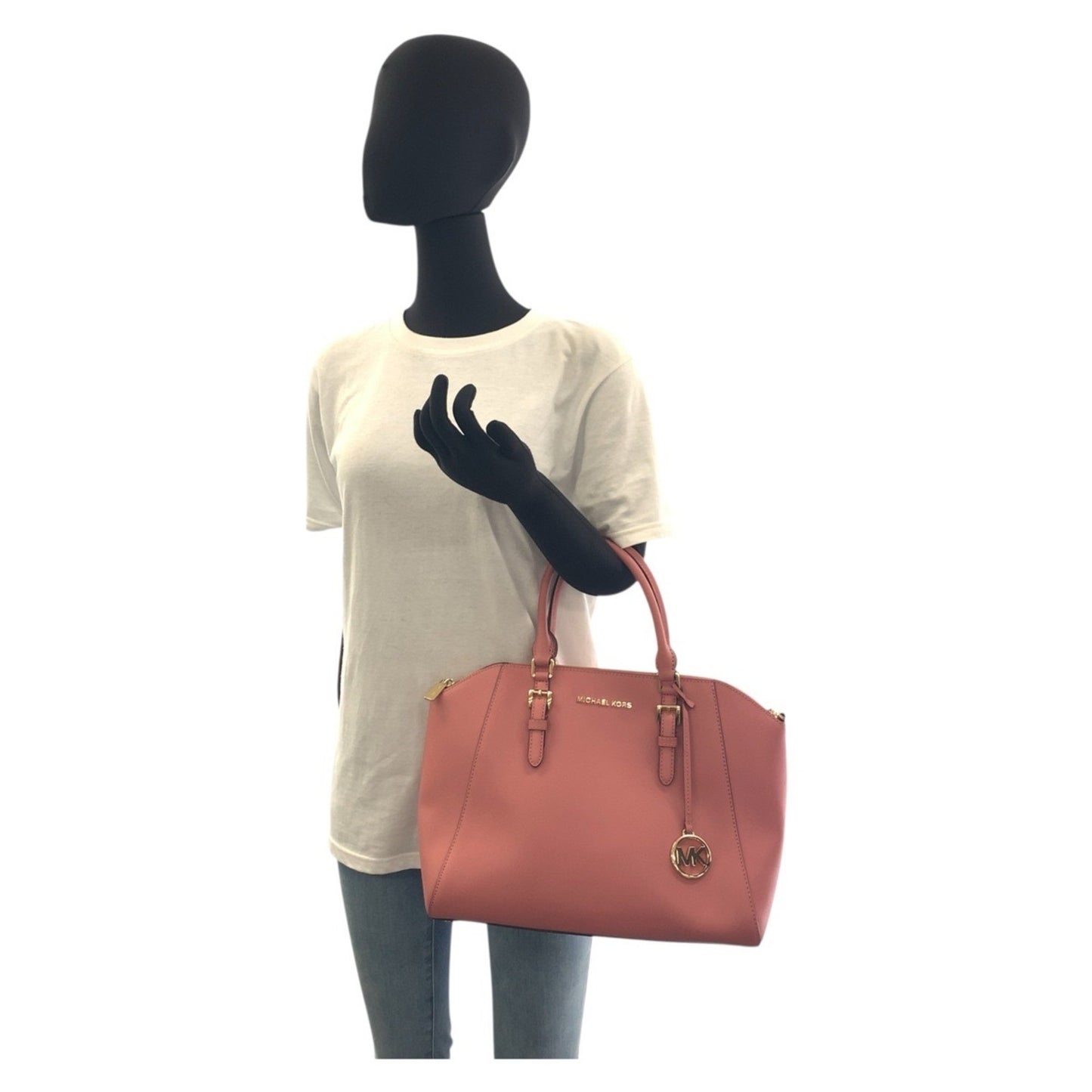 Michael Kors Ciara Pink Gold Hardware Leather 35H5Gc6S3L Handbag Shoulder Bag 2Way