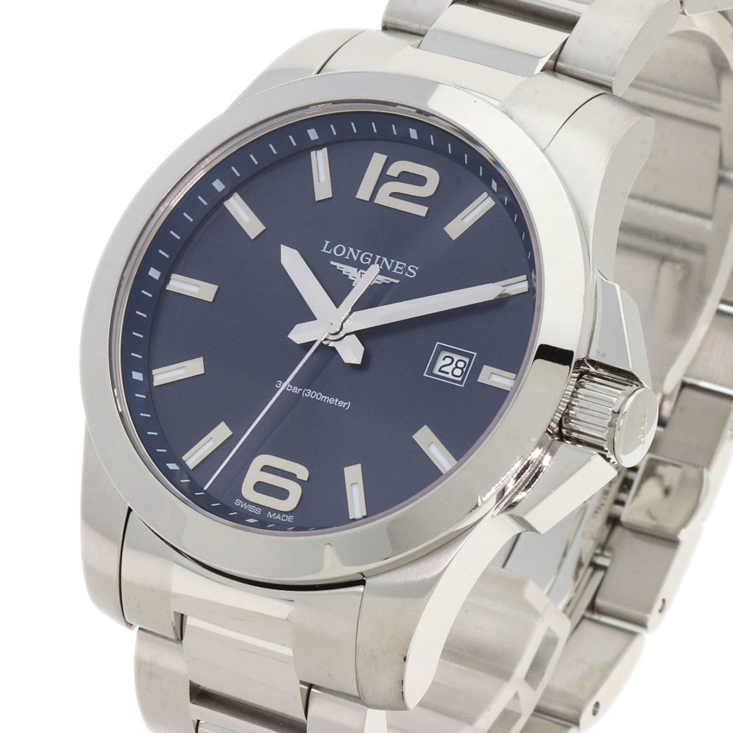 Longines L3.760.4 Conquest Watch Stainless Steel Ss