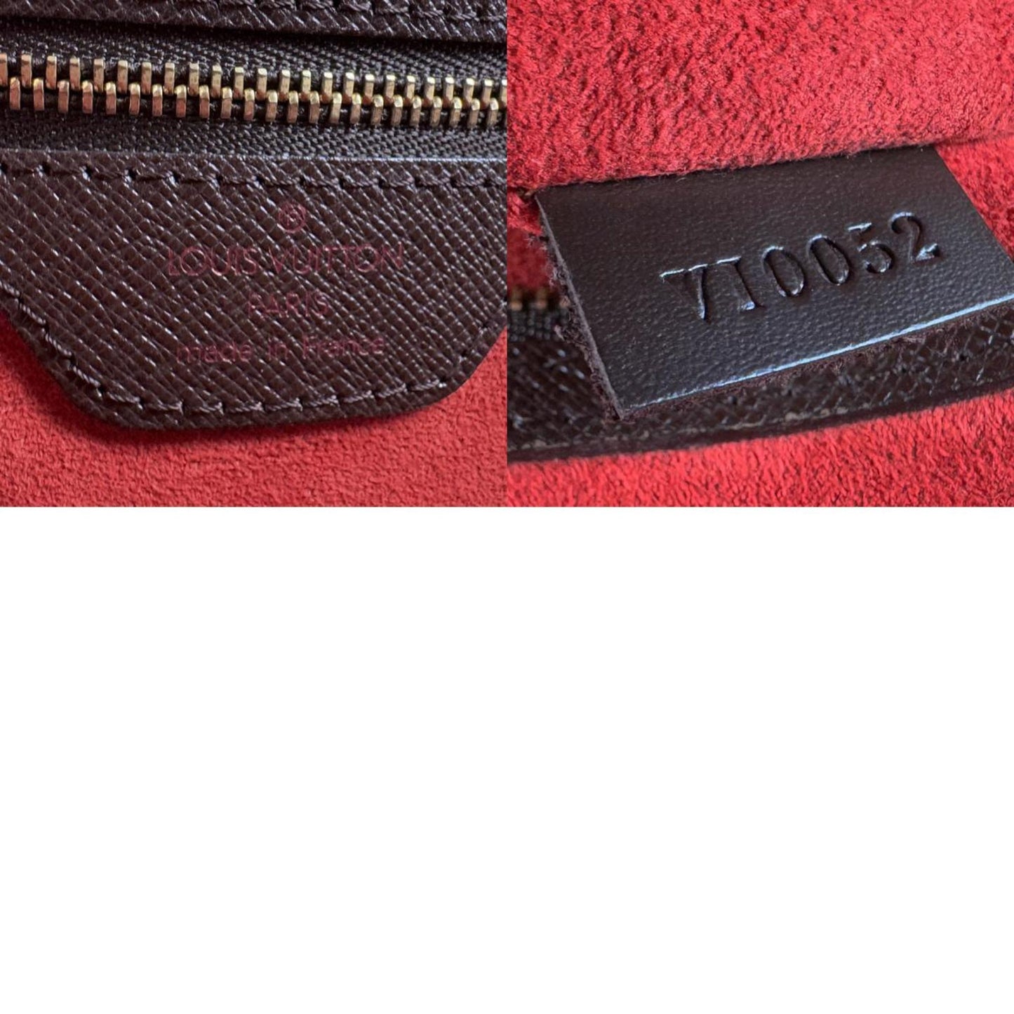 Louis Vuitton Damier Triana Handbag In Brown And Gold