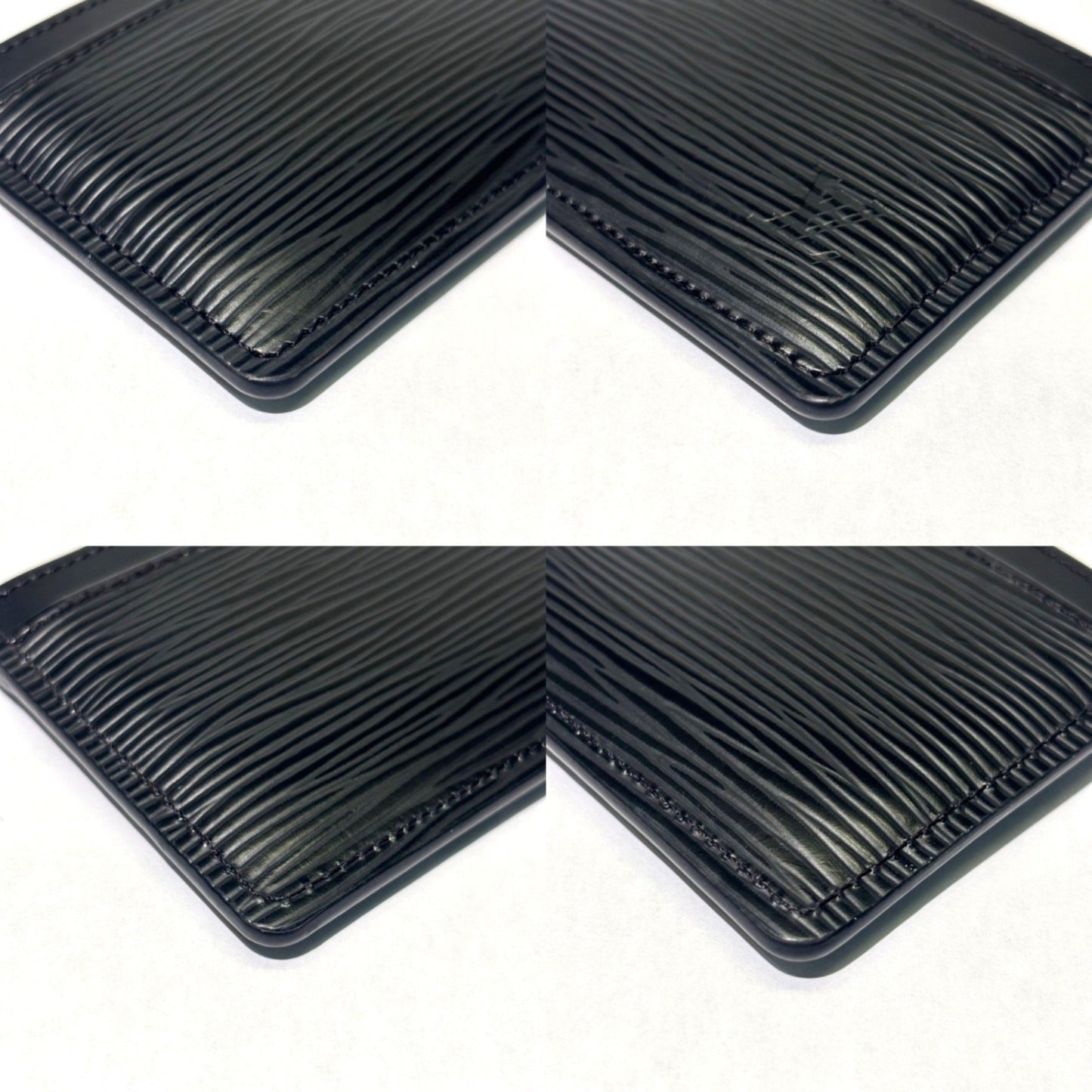 Louis Vuitton Porte Carte Sample Epi Business Card Holder/Card Case Pass Black Leather M63512 Louis