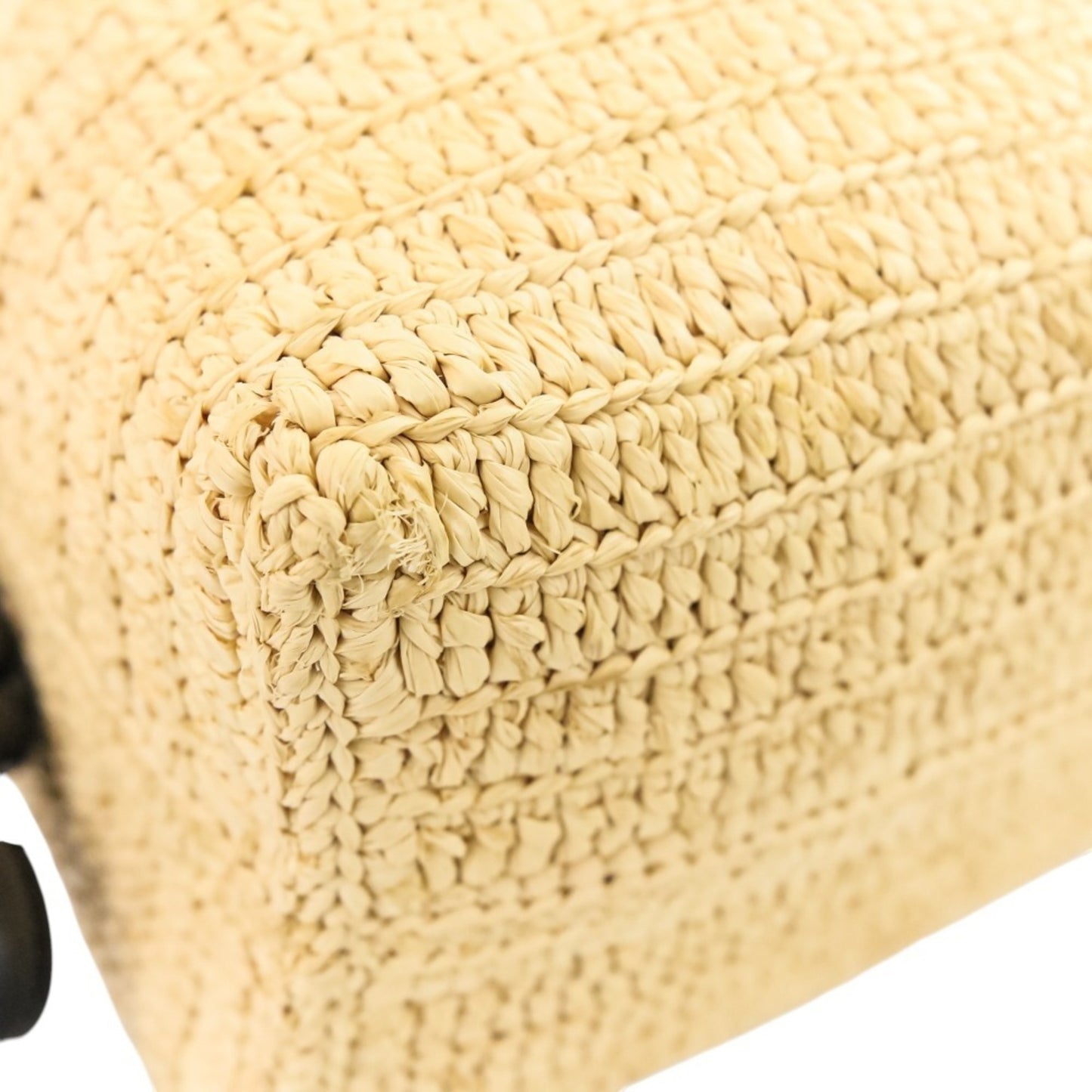 Loewe Raffia Flamenco Clutch Medium 2-Way Tote/Shoulder Bag In Natural Black