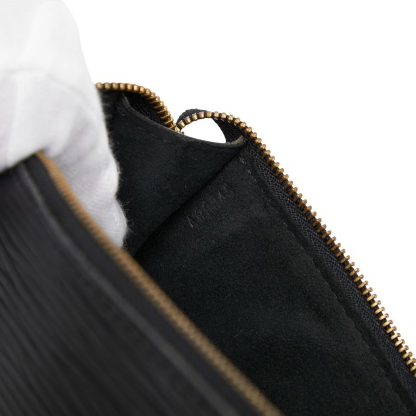Louis Vuitton Epi Pochette Accessory Pouch Handbag M52942 Noir Black Leather