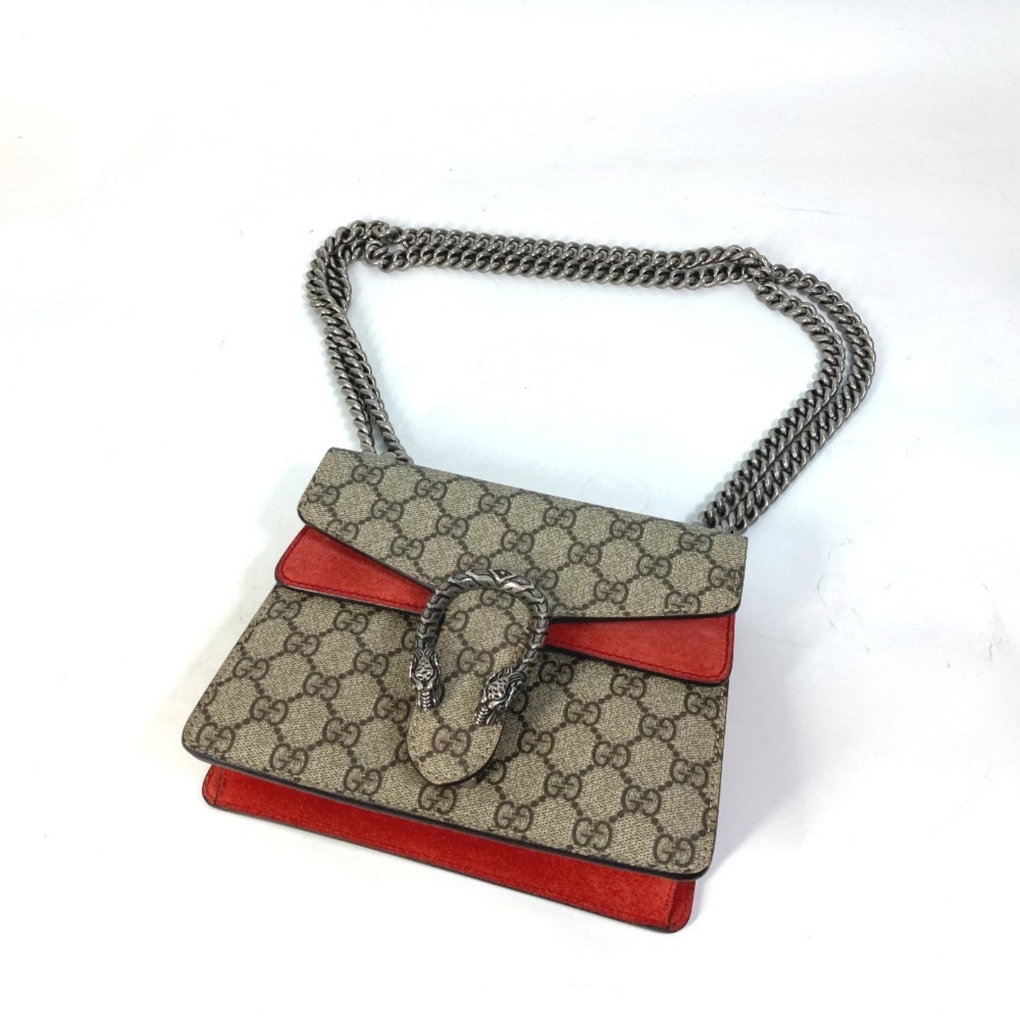 Gucci 421970 Gg Dionysus W-Chain Shoulder Bag In Supreme Canvas