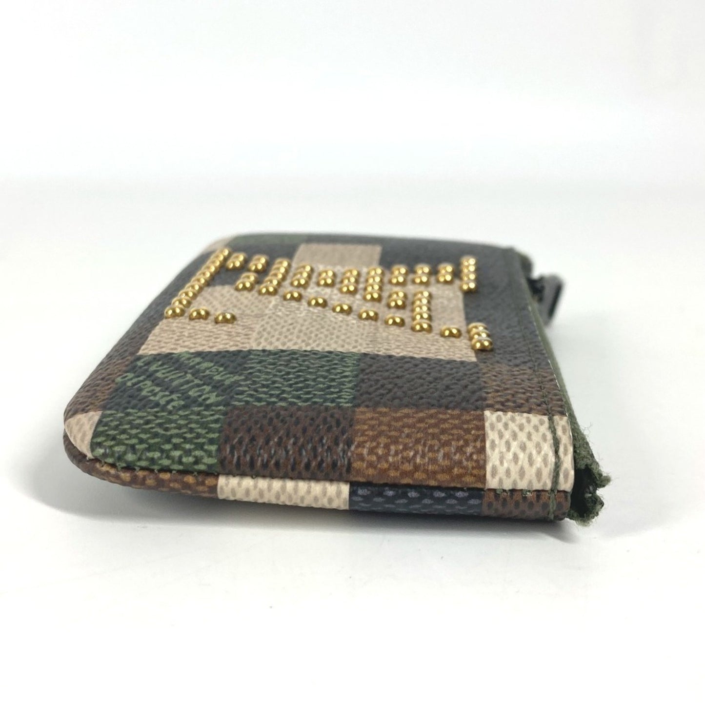 Louis Vuitton M83175 Damier Pop Pochette Cle Wallet Coin Purse Keychain Bag Charm Studs Wallet/Coin