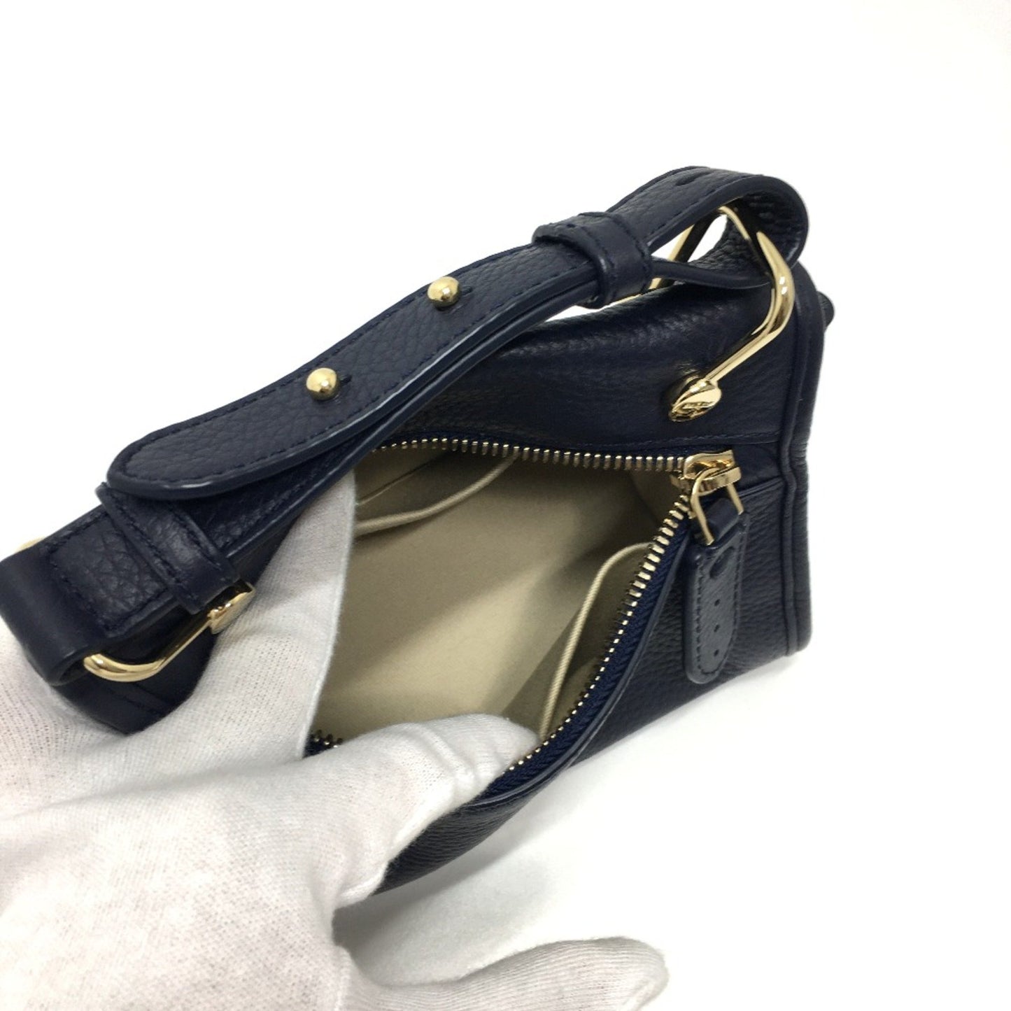 Barry Logo Bag 2Way Shoulder Bag Navy