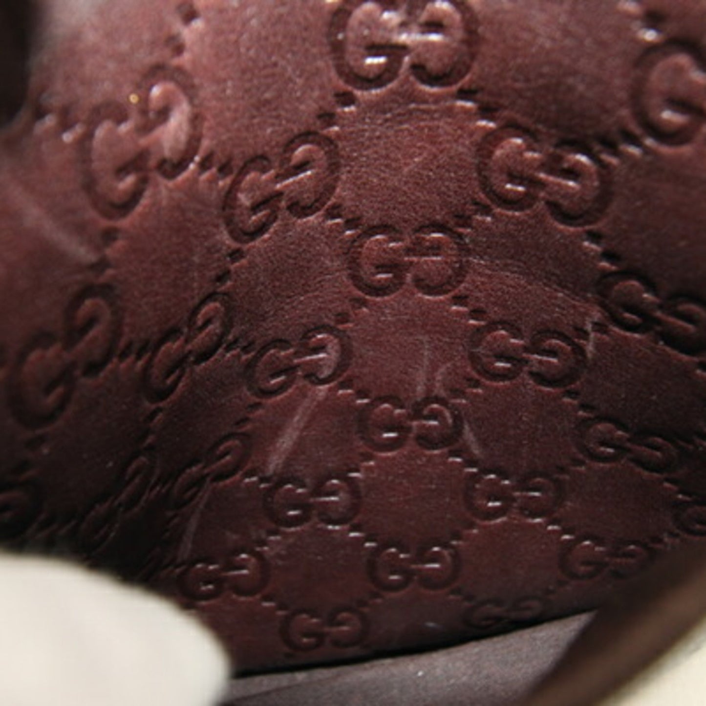 Gucci Shoulder Bag Guccissima 141863 Dark Brown Leather Pochette Crossbody Gg
