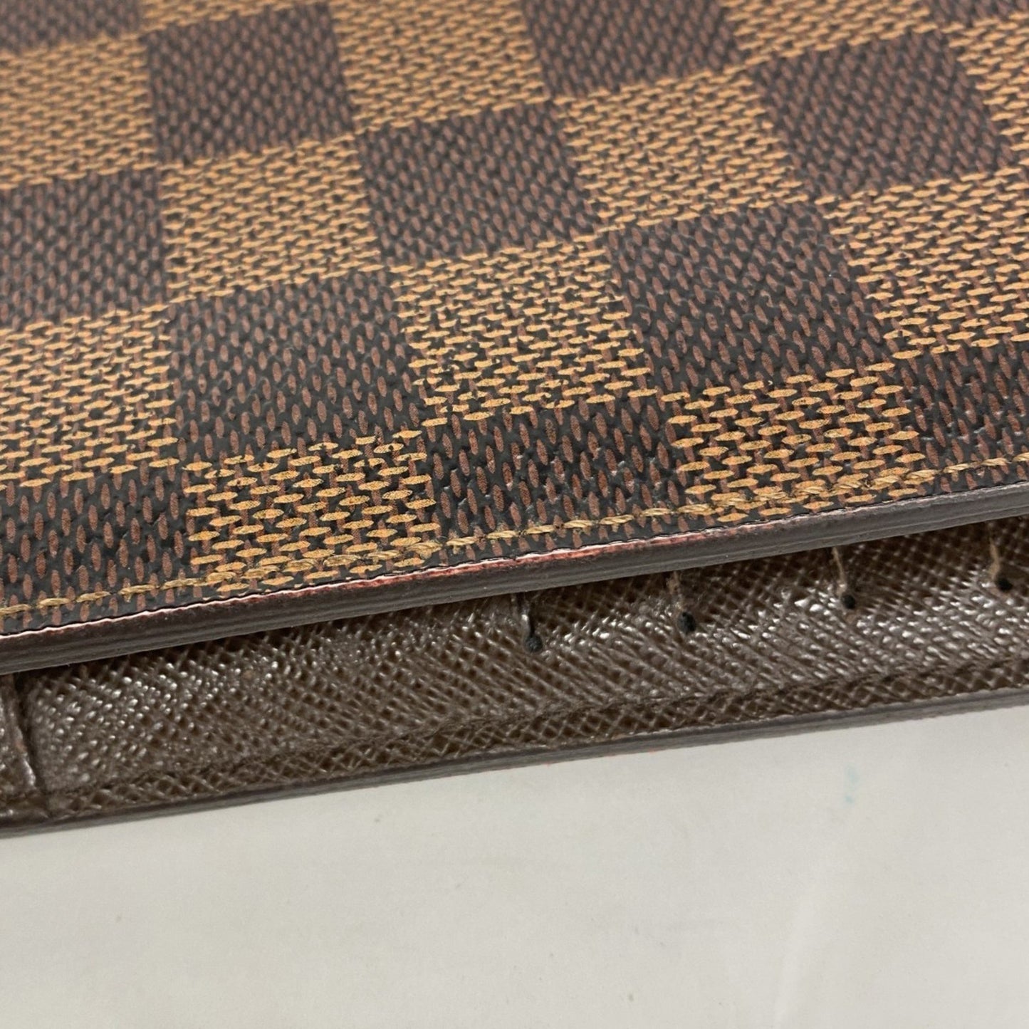 Louis Vuitton Damier Portefeuille Brazza Long Wallet N60017 Ebene