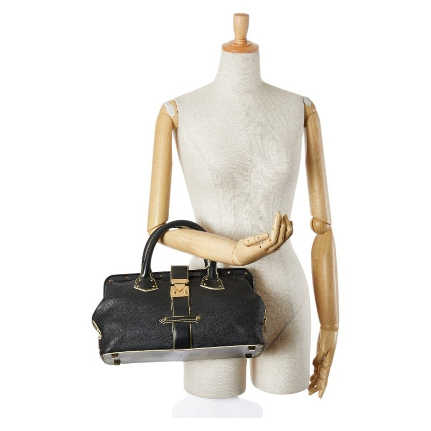 Louis Vuitton Suhali Angnieux Pm Handbag M91805 Black Leather
