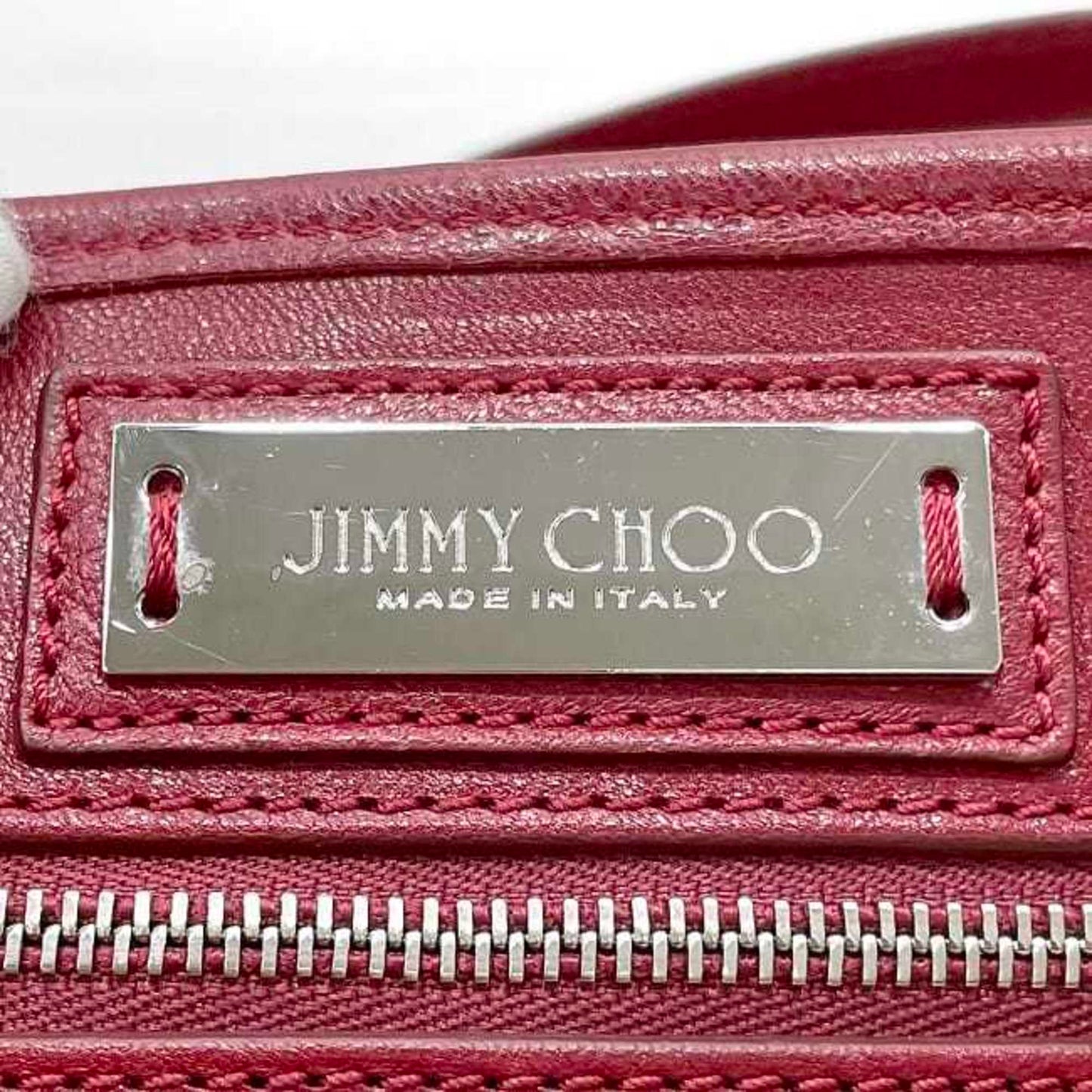 Jimmy Choo Tote Bag Ec-22980 Red Star Studs Leather Jimmy Choo A4