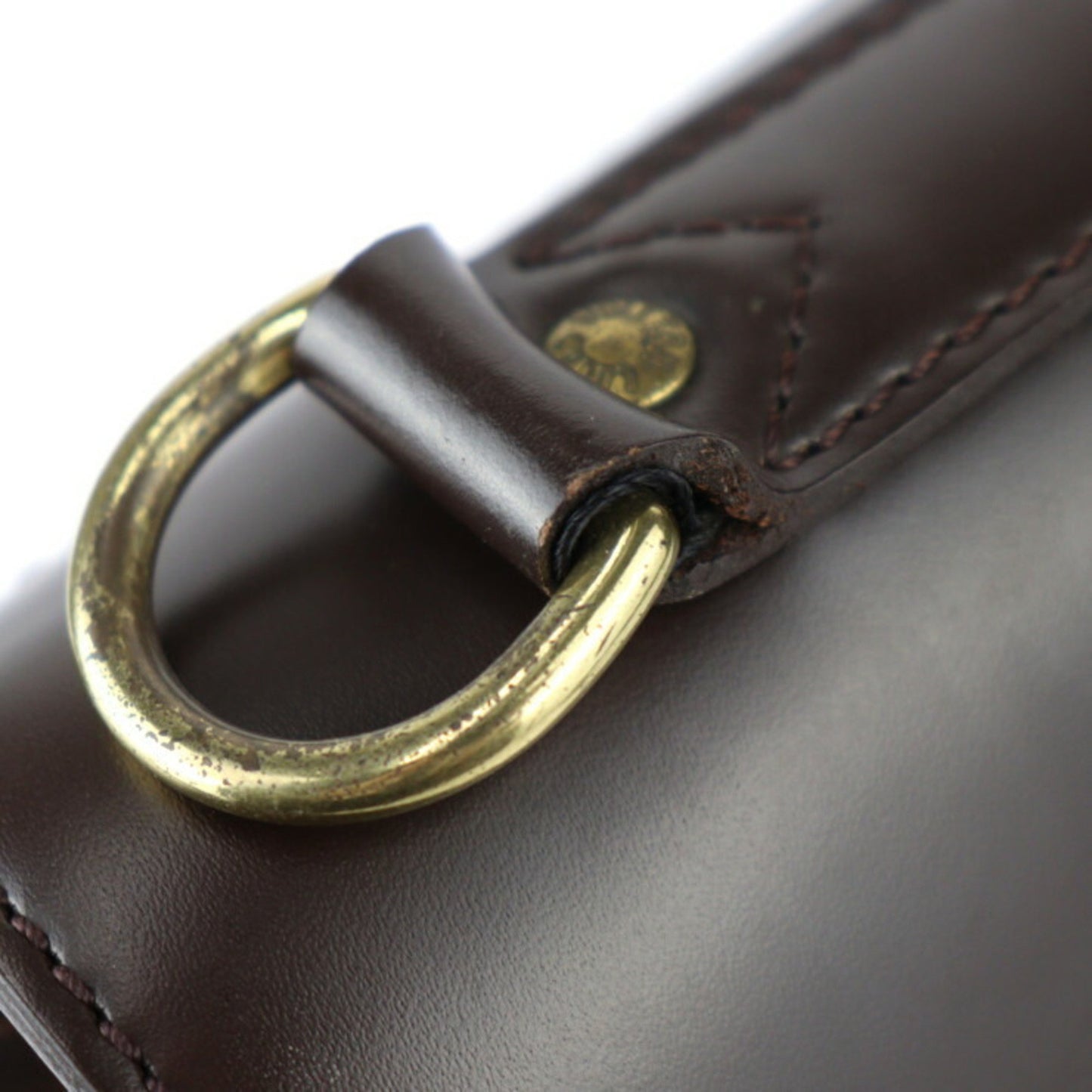Louis Vuitton Louis Vuitton West End Pm Damier Boston Bag N41130 Calf Ebene Brown Shoulder