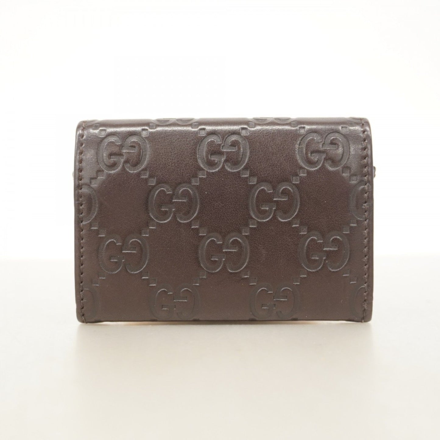 Gucci Wallet/Coin Case Guccissima 120964 Light Brown Leather