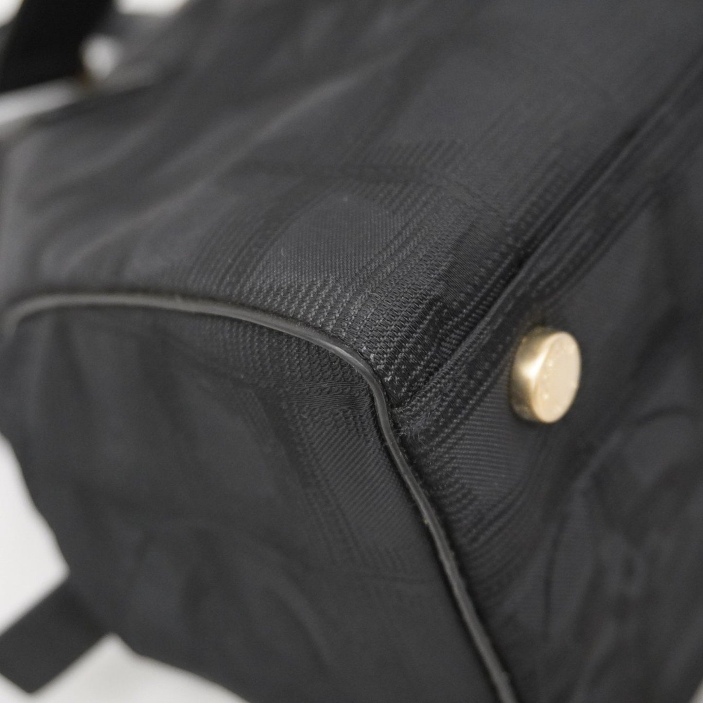 Chanel New Travel Nylon Handbag In Black Champagne