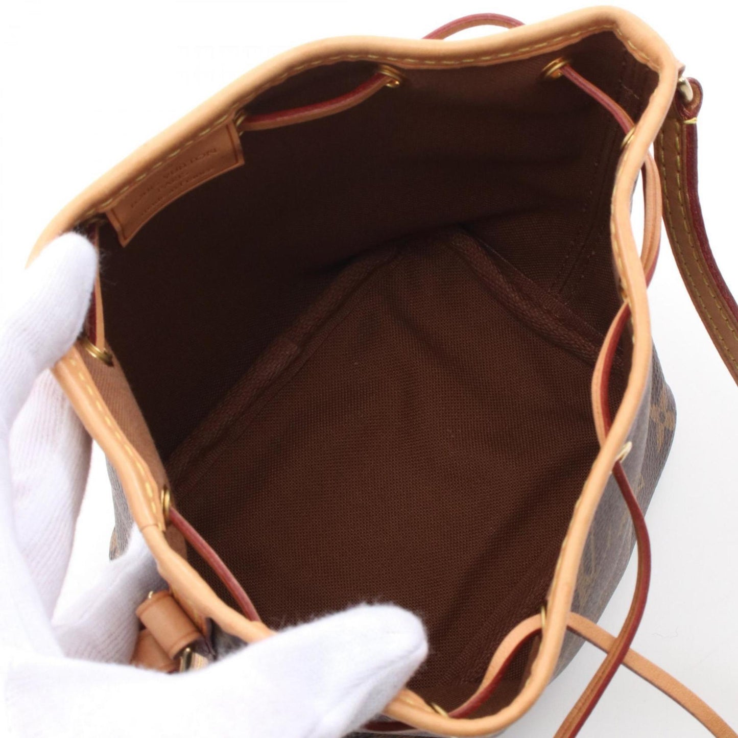 Louis Vuitton Nano Noe Monogram Shoulder Bag Coated Canvas Leather