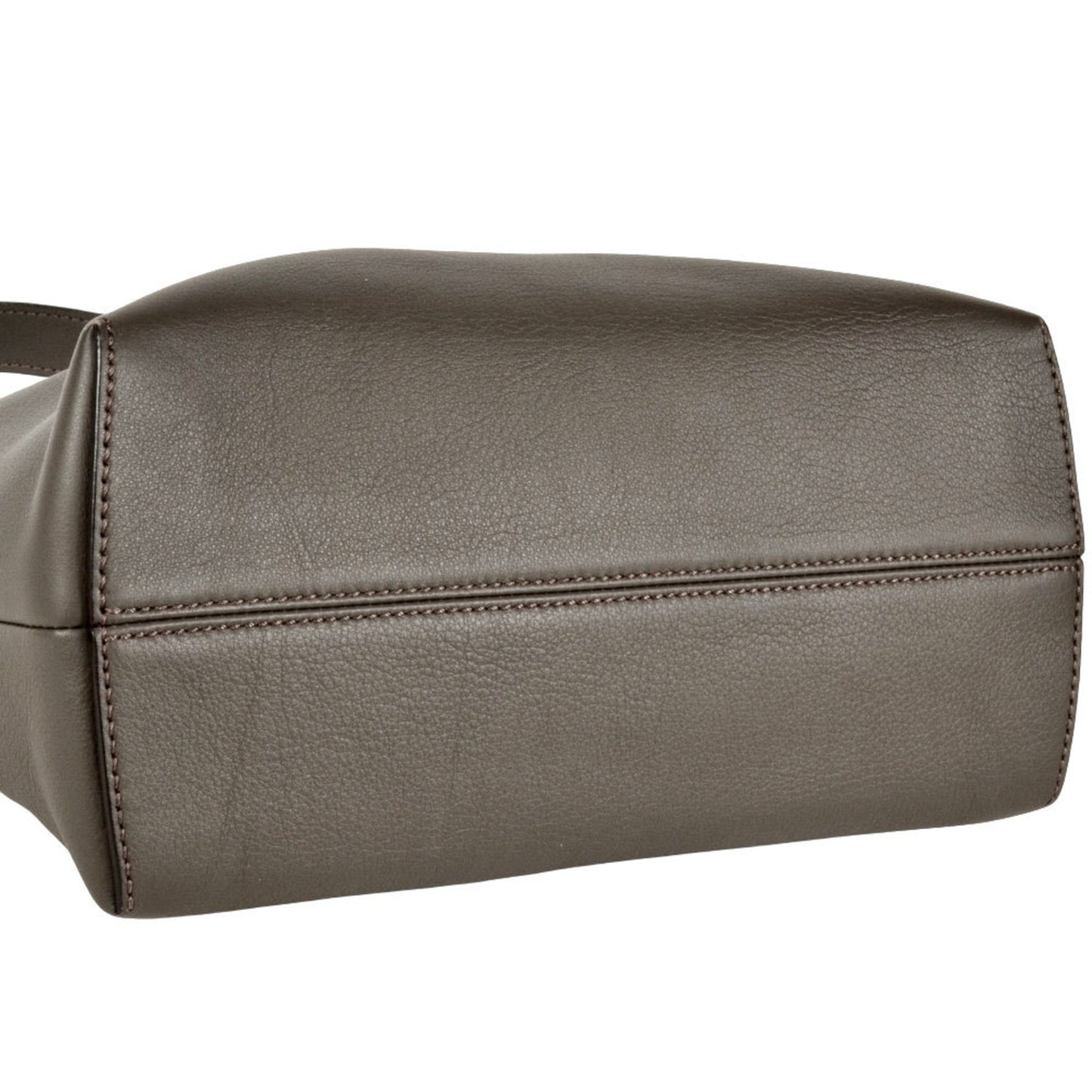 Fendi By The Way Medium Handbag Leather 8Bl124 Gray Shoulder Strap