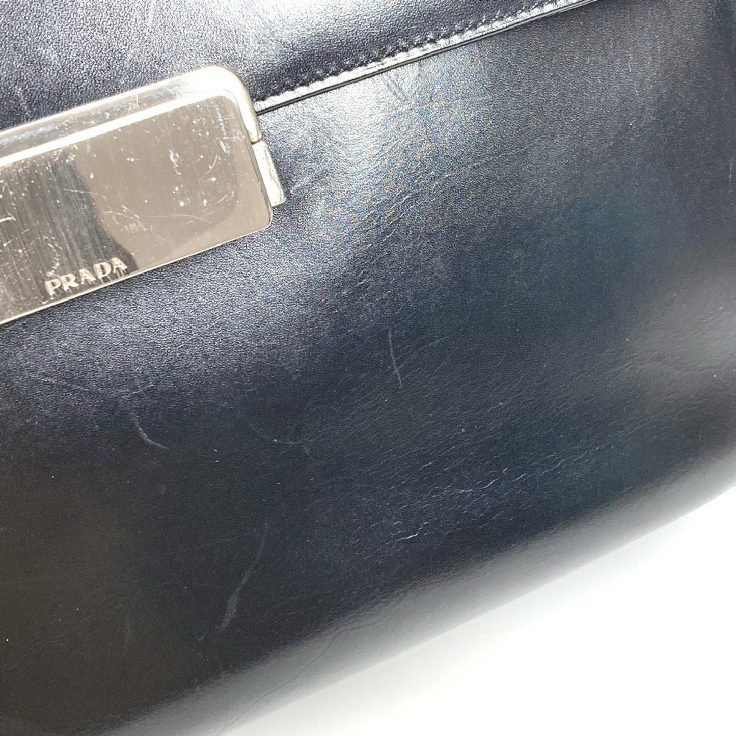 Prada B7470 Logo Flap Shoulder Bag In Leather
