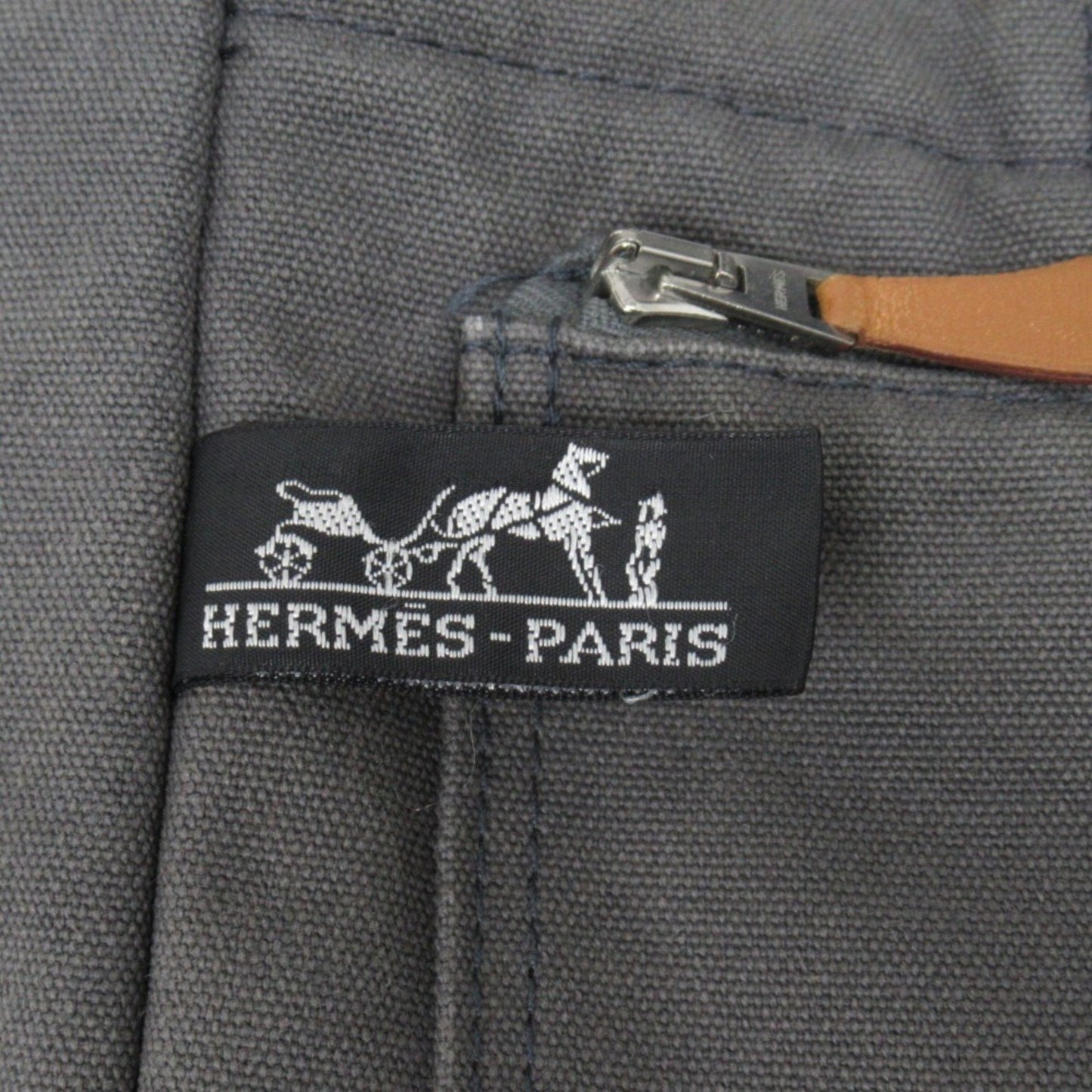 Hermes Hermes Bag Foult Pm Canvas Tote Hand Grey