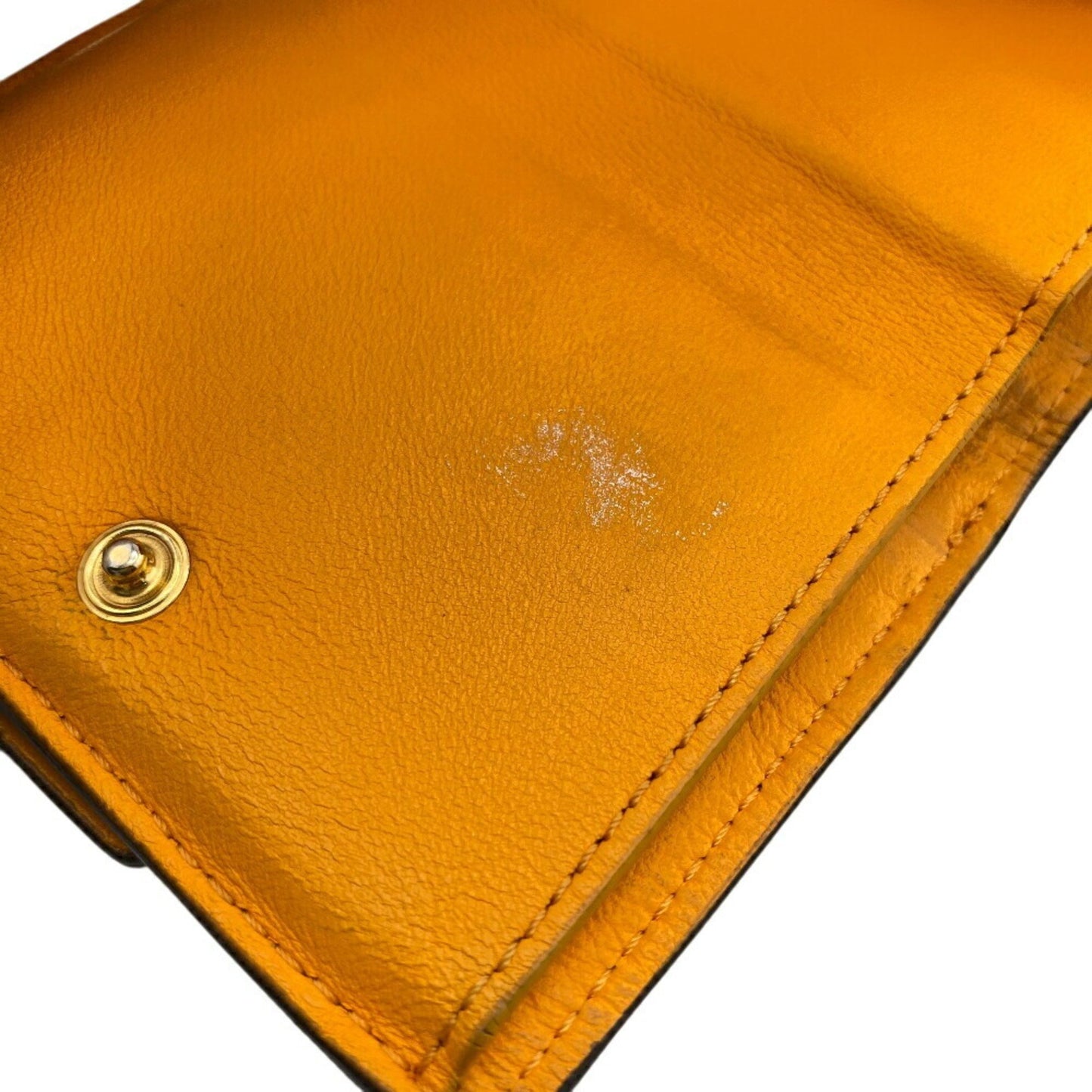 Fendi Bucket Micro Embossed Ff Tri-Fold Wallet In Orange
