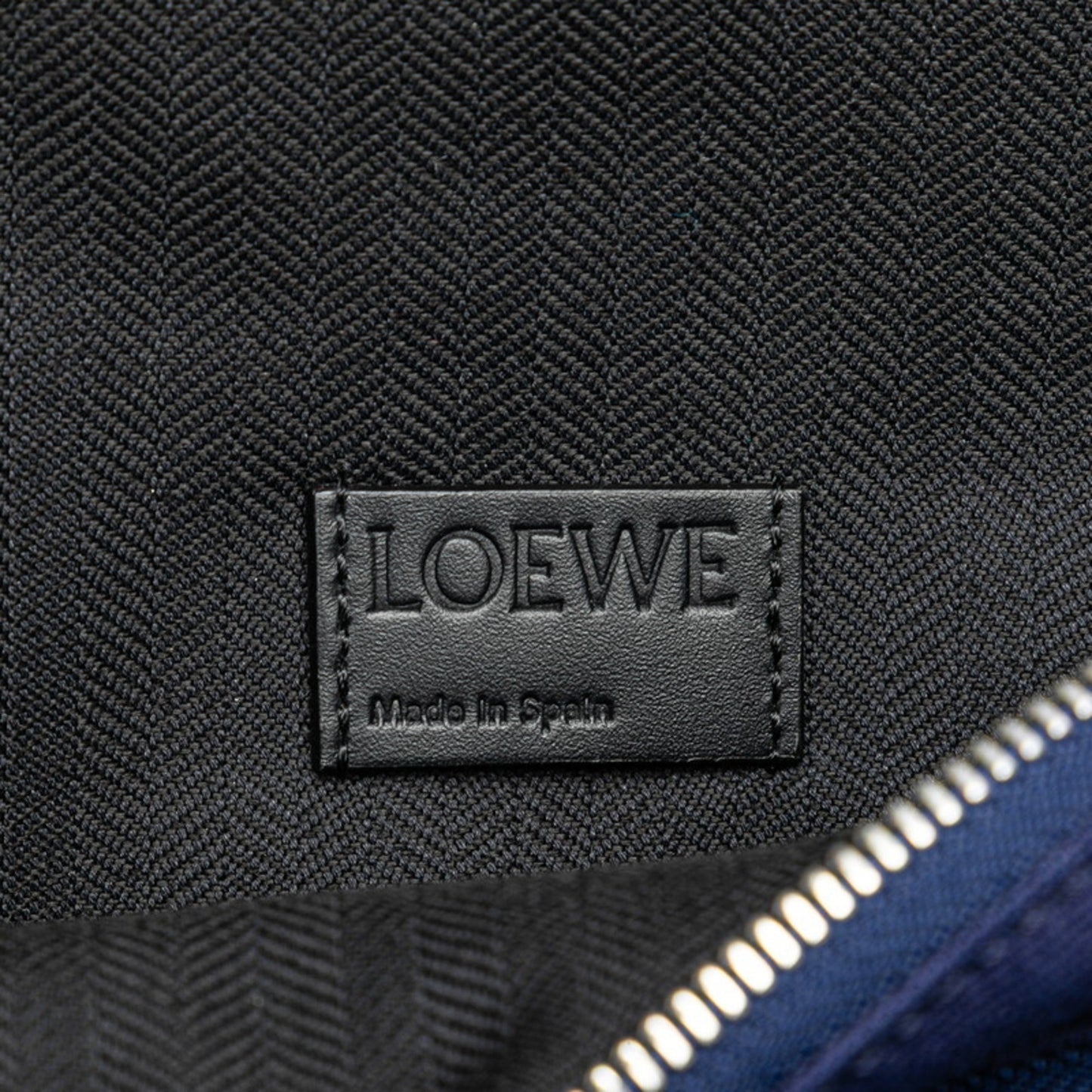 Loewe Anagram Waist Bag/Body Bag In Navy Canvas