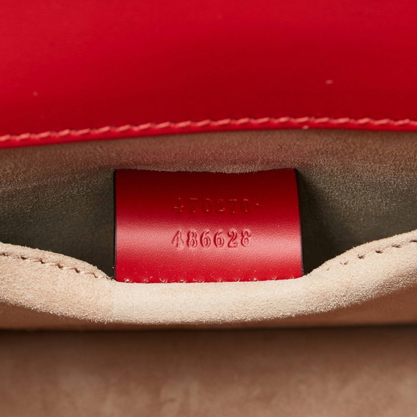 Gucci Sylvie Handbag Shoulder Bag 470270 Red Leather