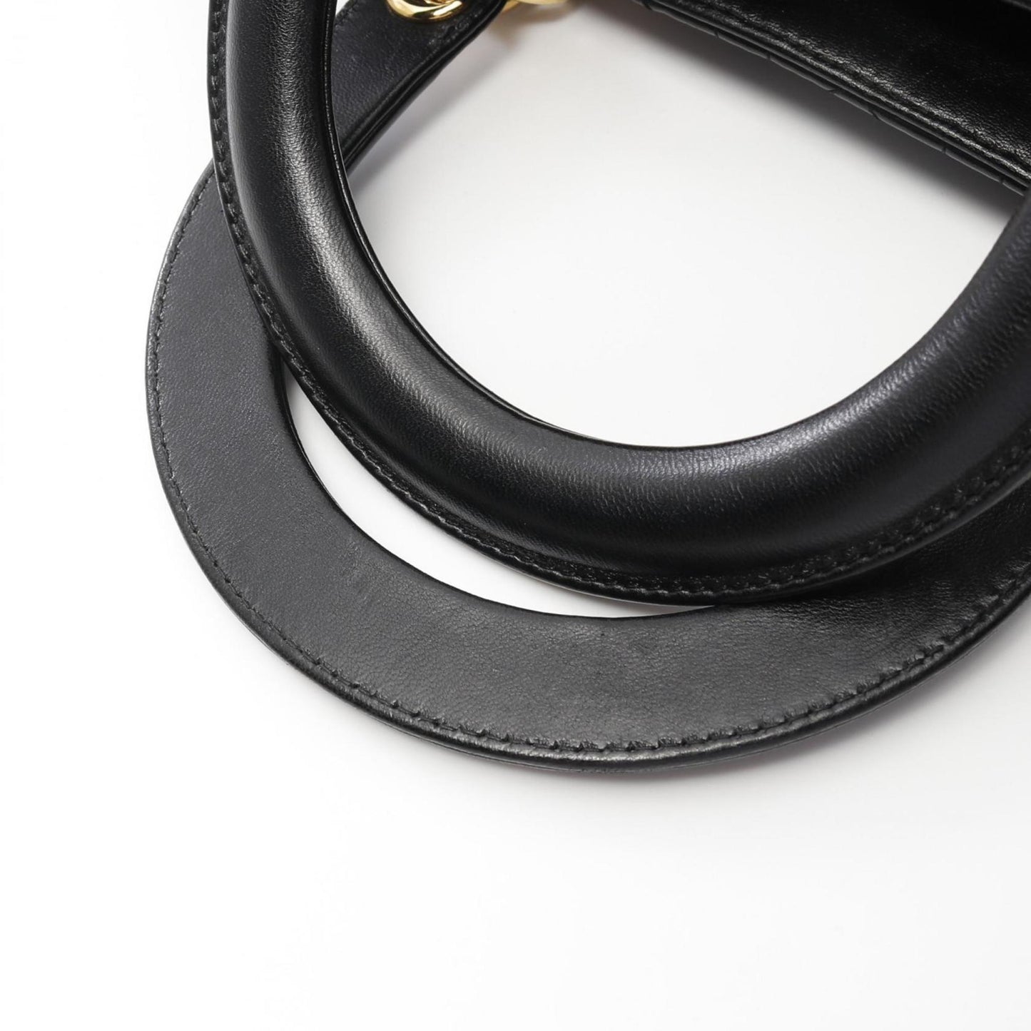 Christian Dior Dior Lady Large Cannage Handbag Leather