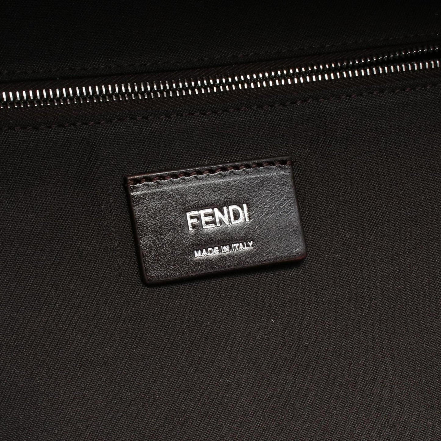 Fendi Chiodo Diagonal Zucca Rucksack Coated Canvas Leather