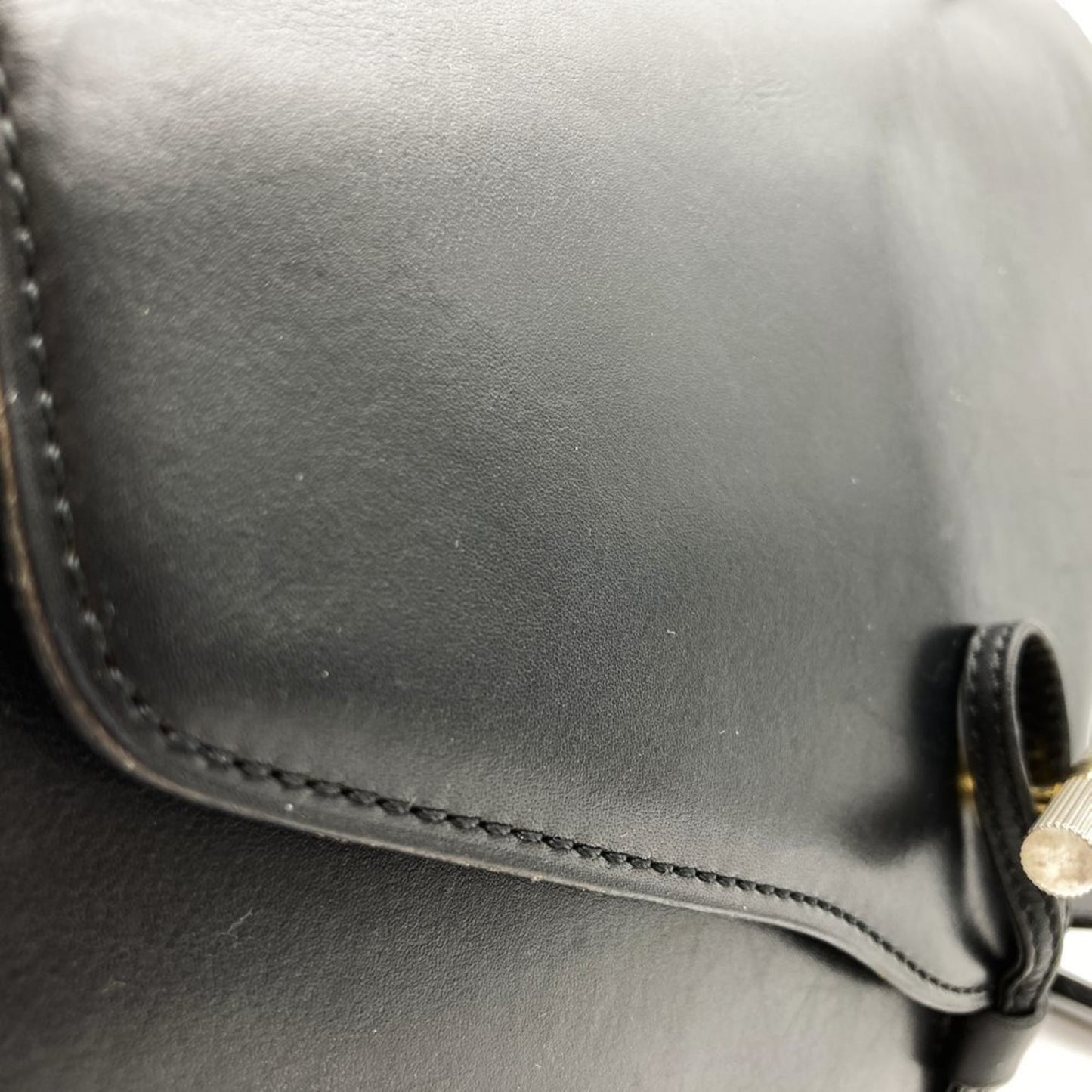 Christian Dior Dior Old Shoulder Bag Leather Black