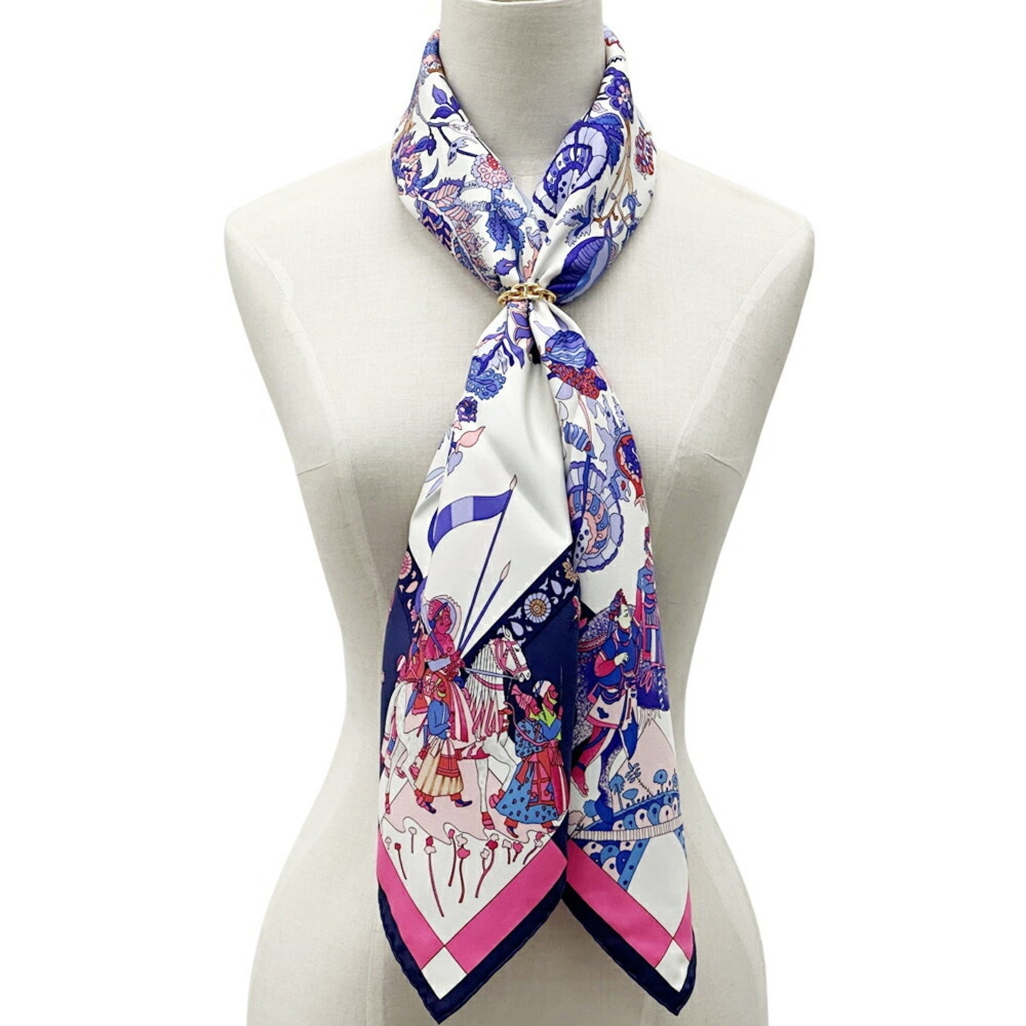 Hermes Scarf Muffler Carre 90 Fantaisies Indiennes Dazzling India