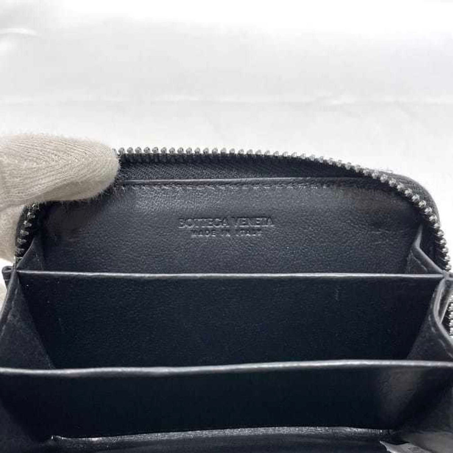 Bottega Veneta Coin Case Ec-23082 Black Intrecciato Leather P02783203X Bottega Veneta Mini Wallet