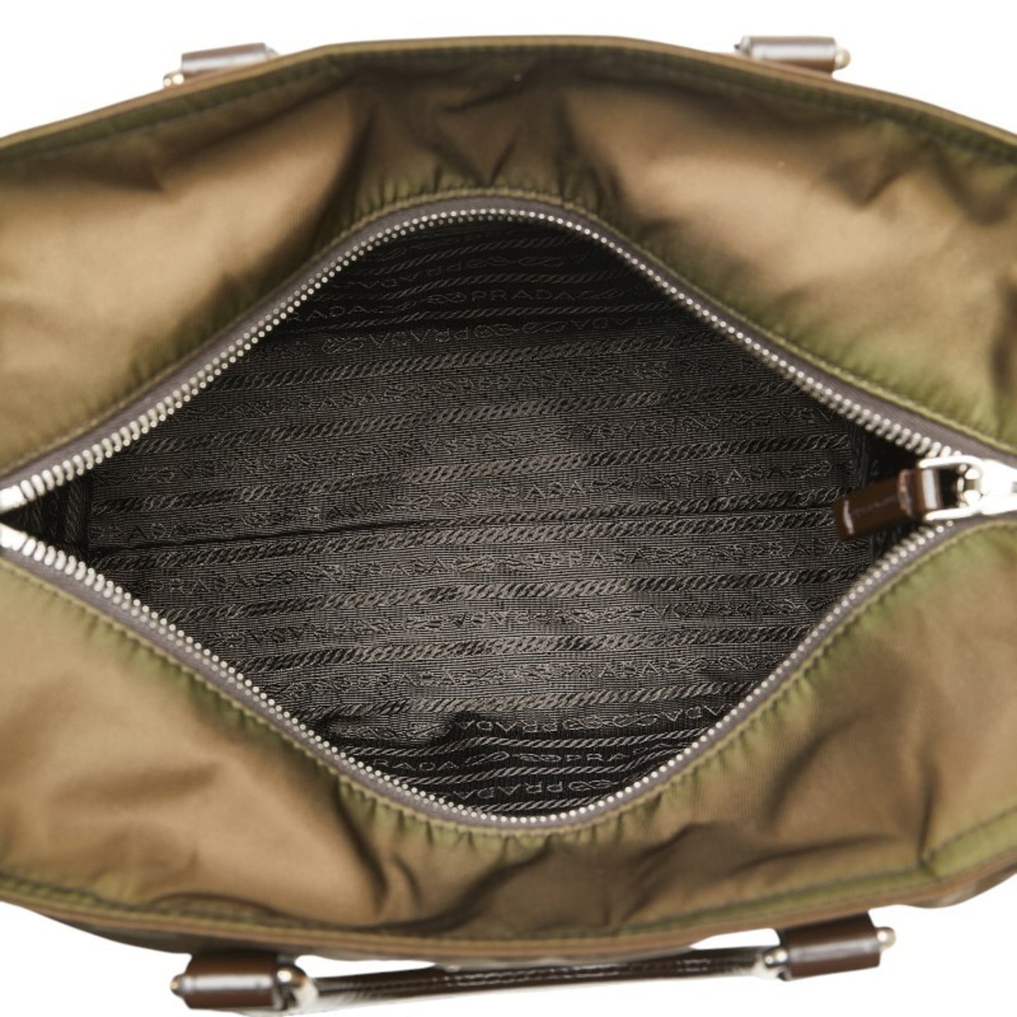 Prada Triangle Logo Plate Handbag/Shoulder Bag