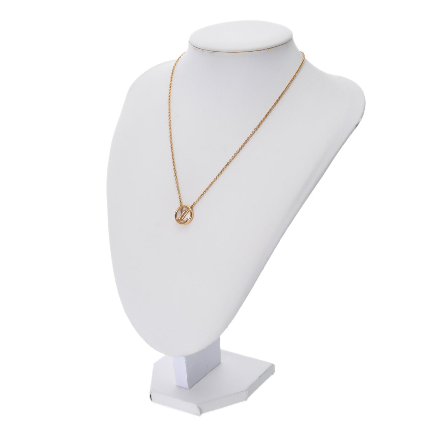 Louis Vuitton Collier Gold M80259 Women'S Gp Mother-Of-Pearl Necklace