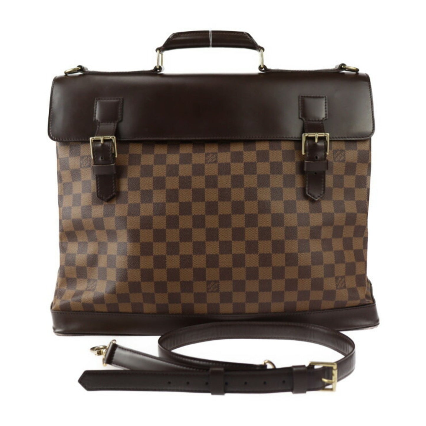 Louis Vuitton Louis Vuitton West End Pm Damier Boston Bag N41130 Calf Ebene Brown Shoulder