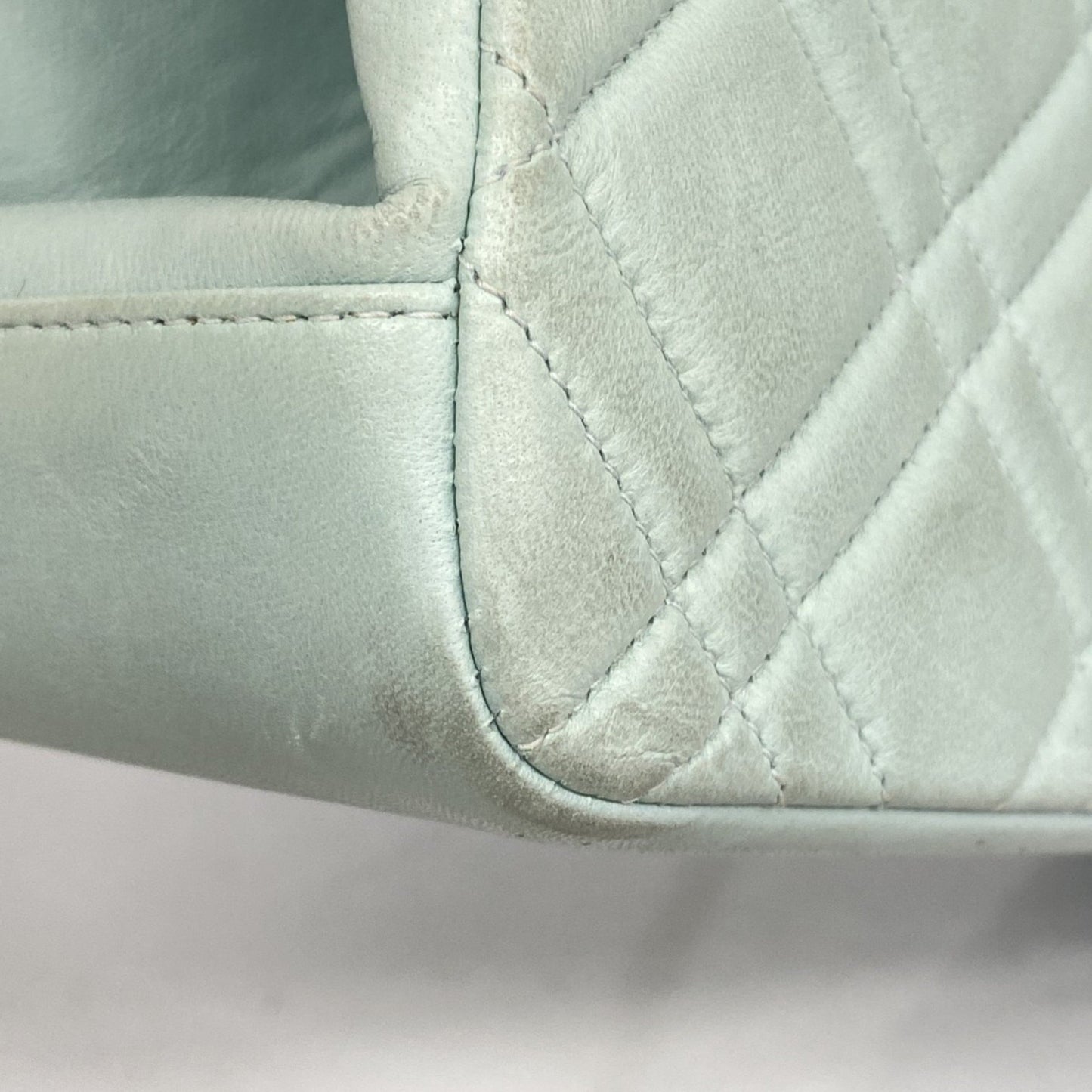 Chanel Shoulder Bag Chain Lambskin Mint Green