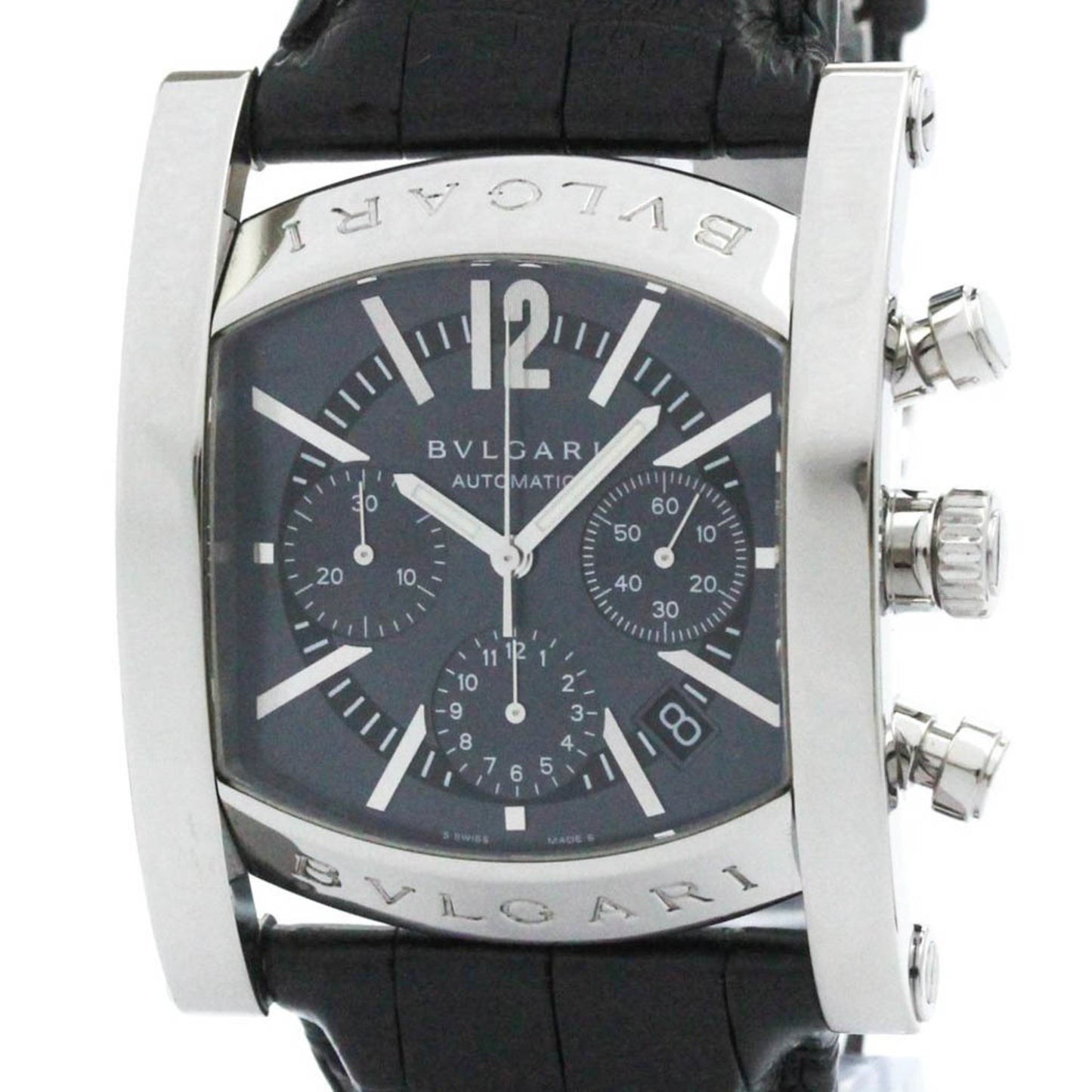 Polished Bvlgari Assioma Chronoragph Steel Automatic