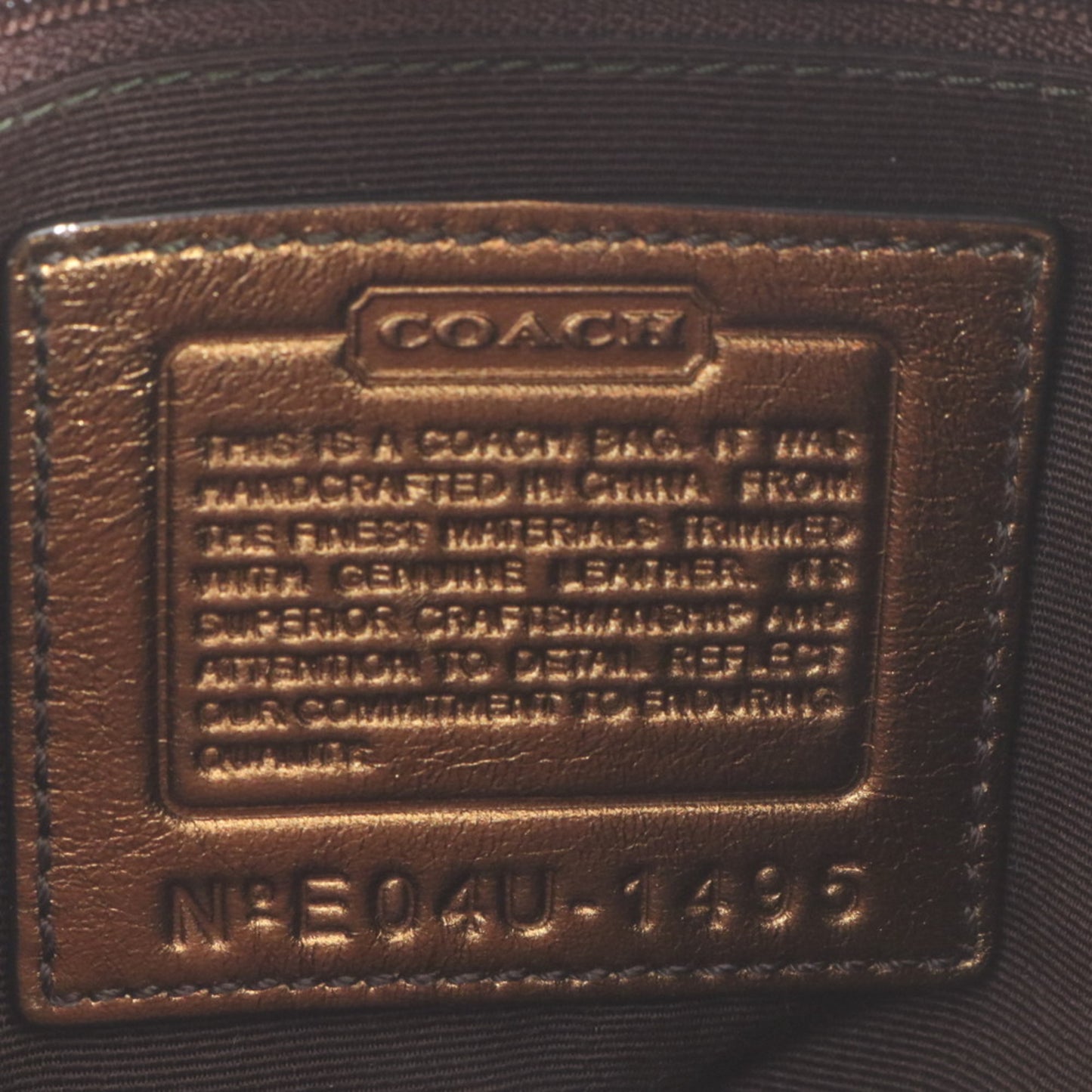 Coach Signature Canvas And Leather Shoulder Bag