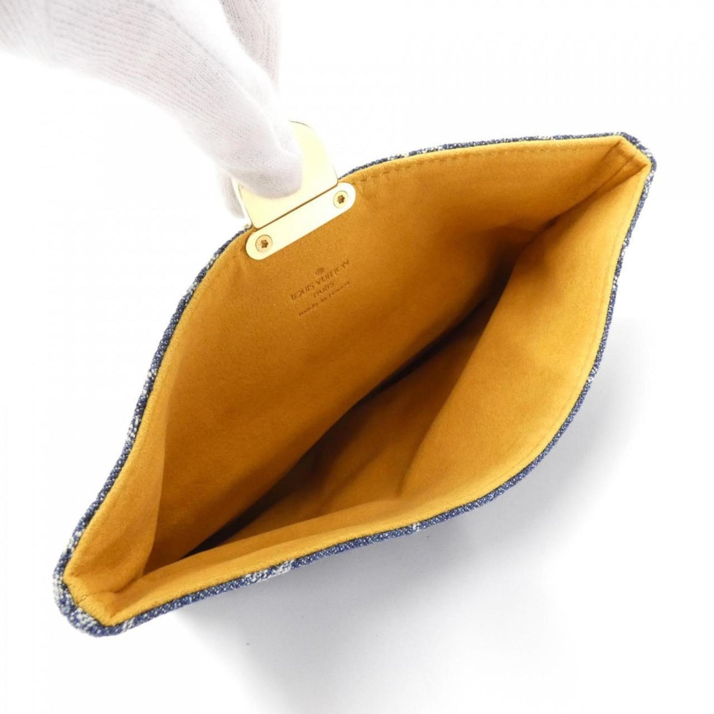 Louis Vuitton Monogram Denim Pochette Plat M95007 Pouch