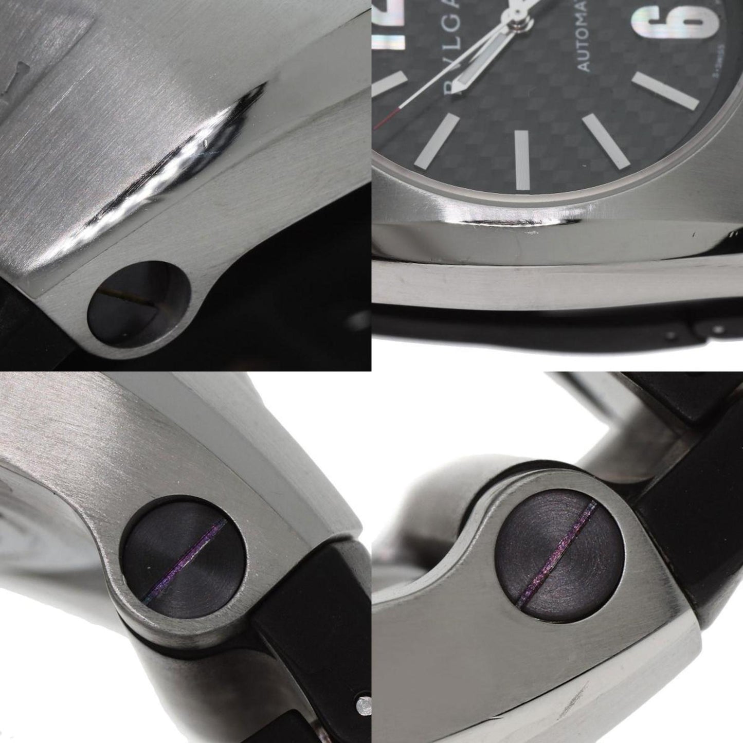 Bvlgari Eg40S Ergon Carbon Watch Stainless Steel Rubber