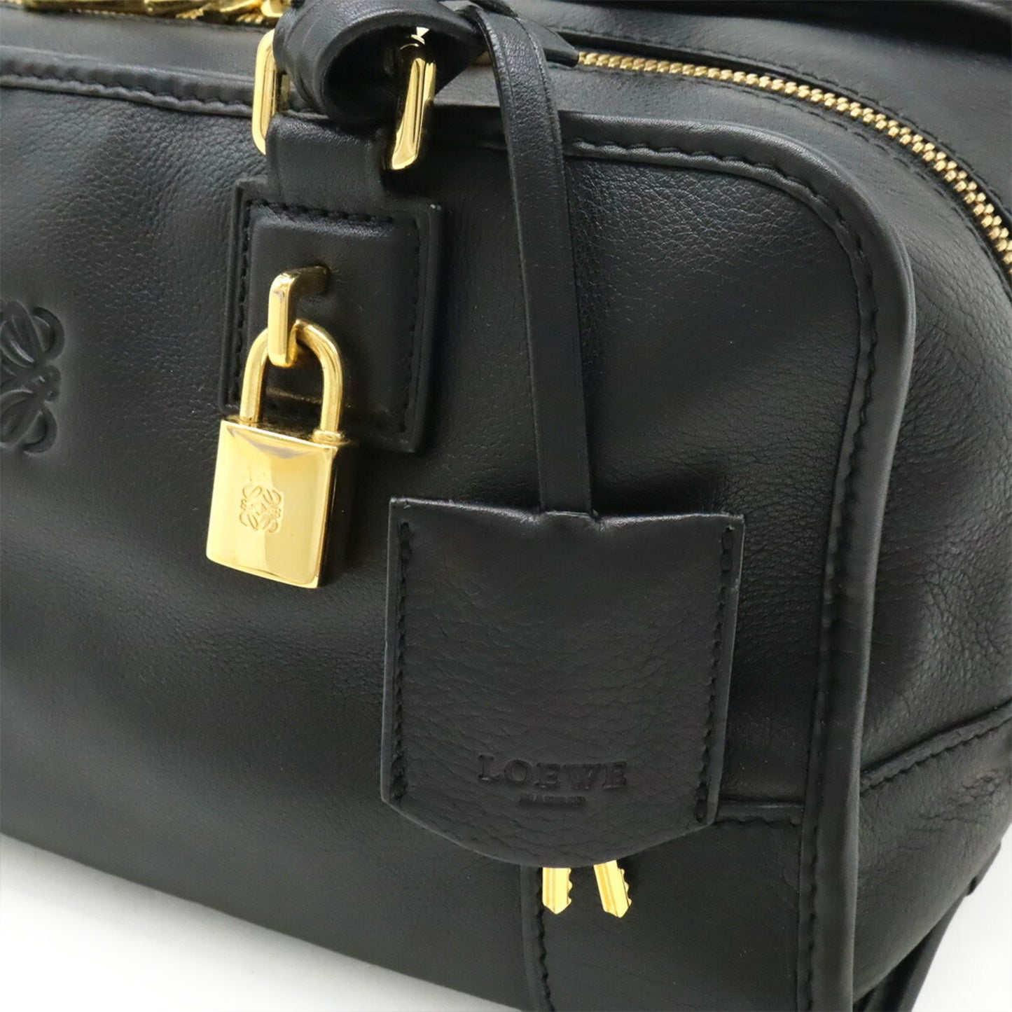 Loewe Amazona 28 Anagram Handbag In Black Leather