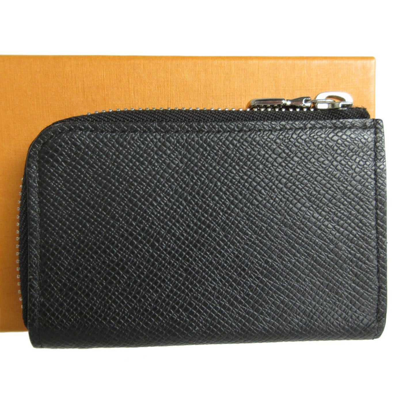 Louis Vuitton Louis Vuitton Wallet/Coin Case Taiga Portemonnay Jour Black Silver