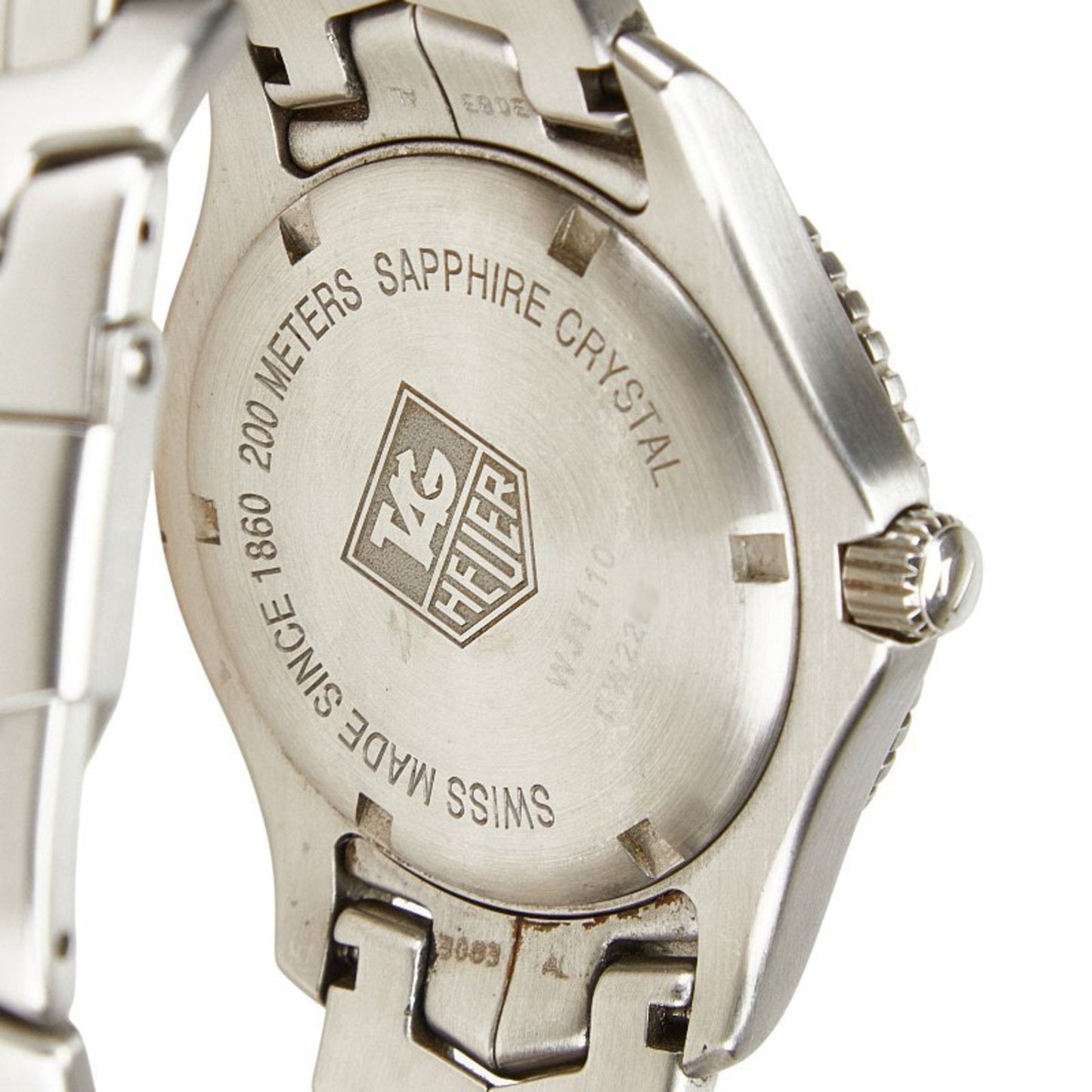 Tag Heuer Link Wj1110 Quartz Watch With Black Dial And Stainless Steel