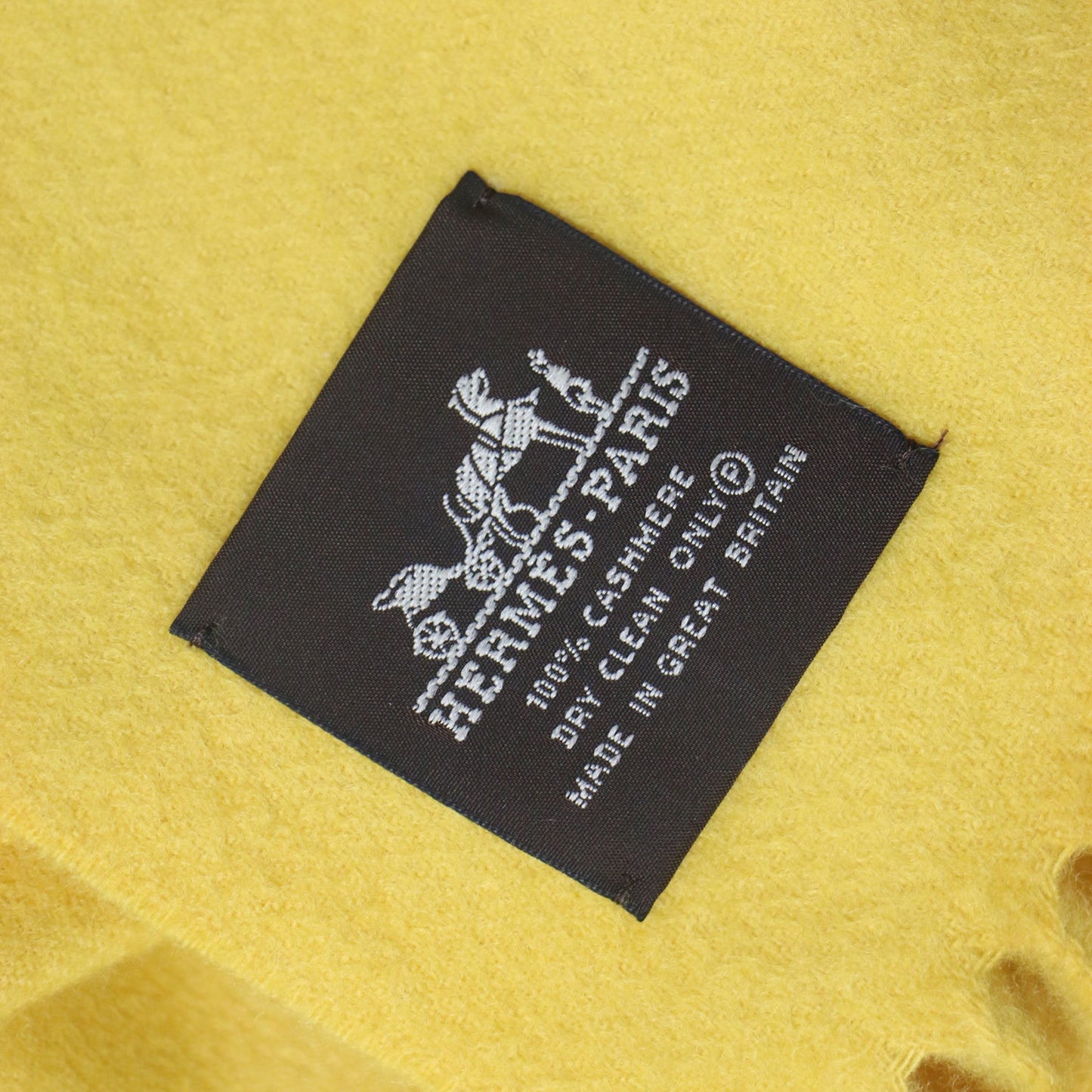 Hermes Hermes Serie Embroidered Cashmere Stole Scarf Made In England Yellow