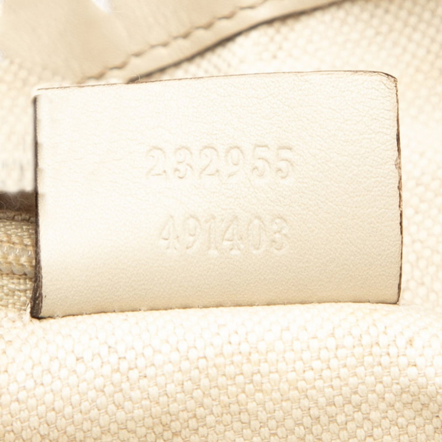 Gucci Guccissima One-Shoulder Bag 232955 Beige Ivory Leather