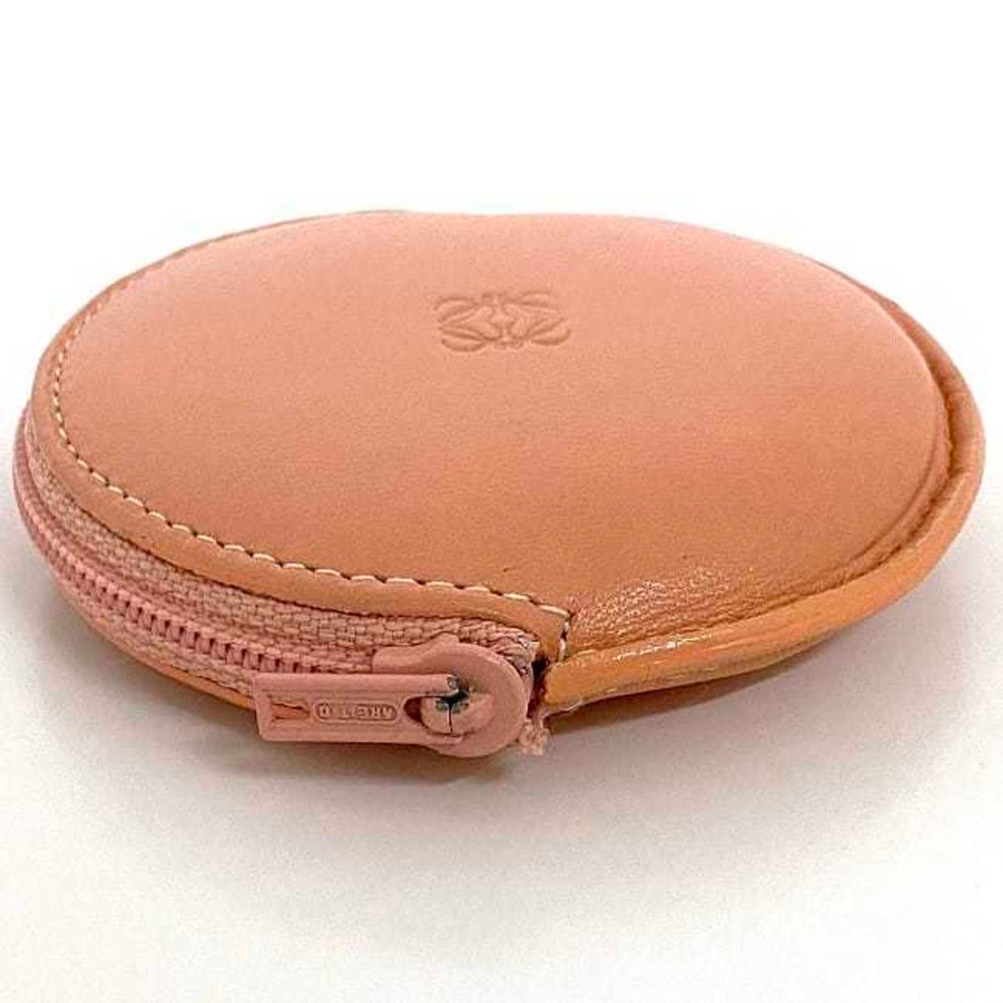 Loewe Coin Case Ec-23395 Pink Anagram Purse Leather L26 Engraved