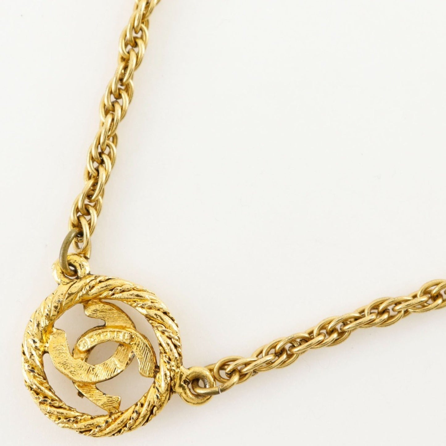 Chanel Chanel Coco Mark Necklace Gold Plated Approx. 13.6G Coco