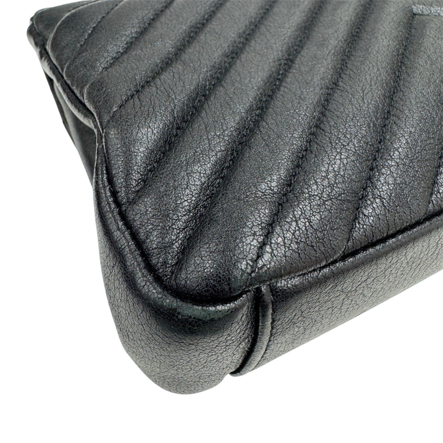 Saint Laurent Ysl College 600279 Chain Shoulder Bag In Black Leather