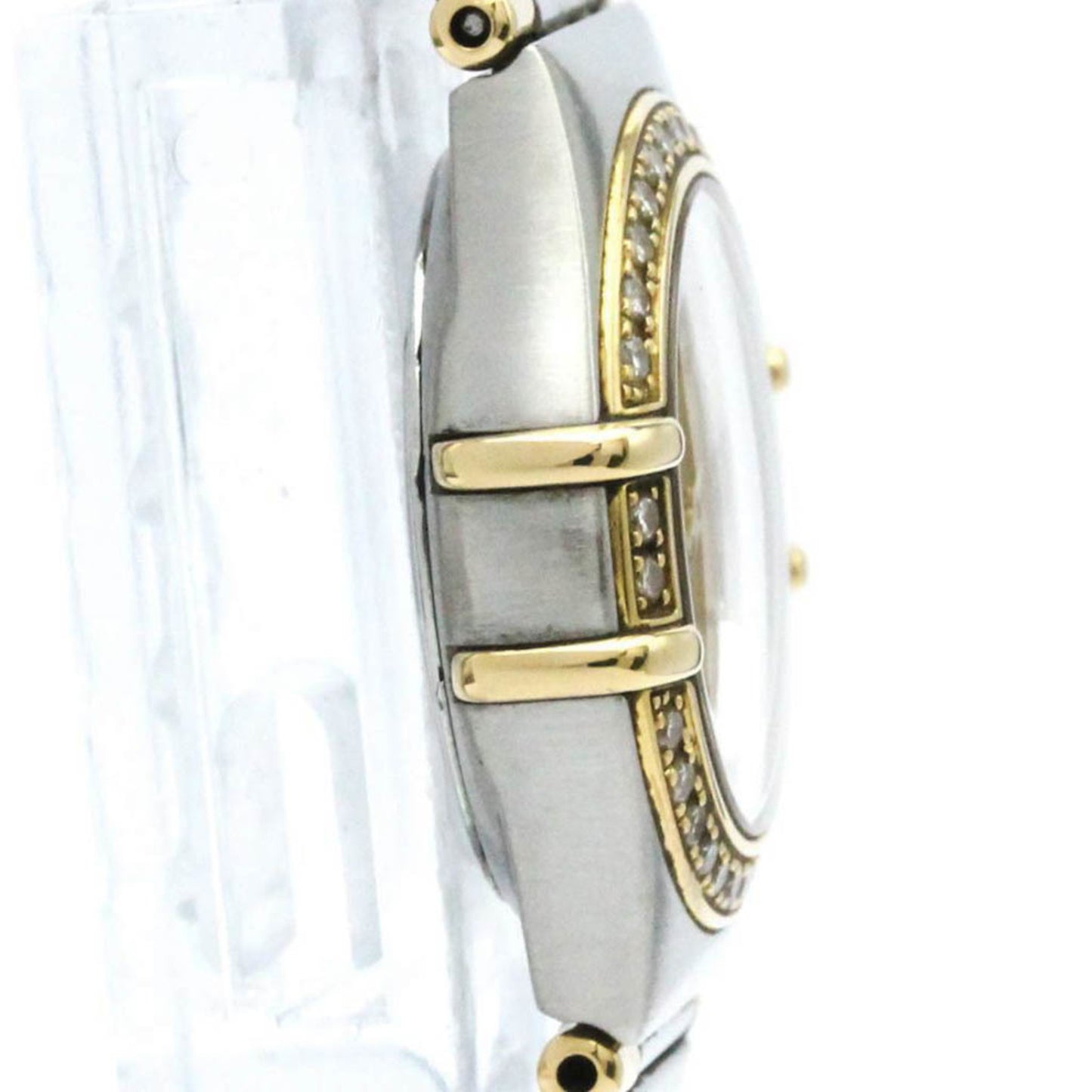 Polished Omega Constellation Diamond 18K Gold Steel Watch 1367.10 Bf581498
