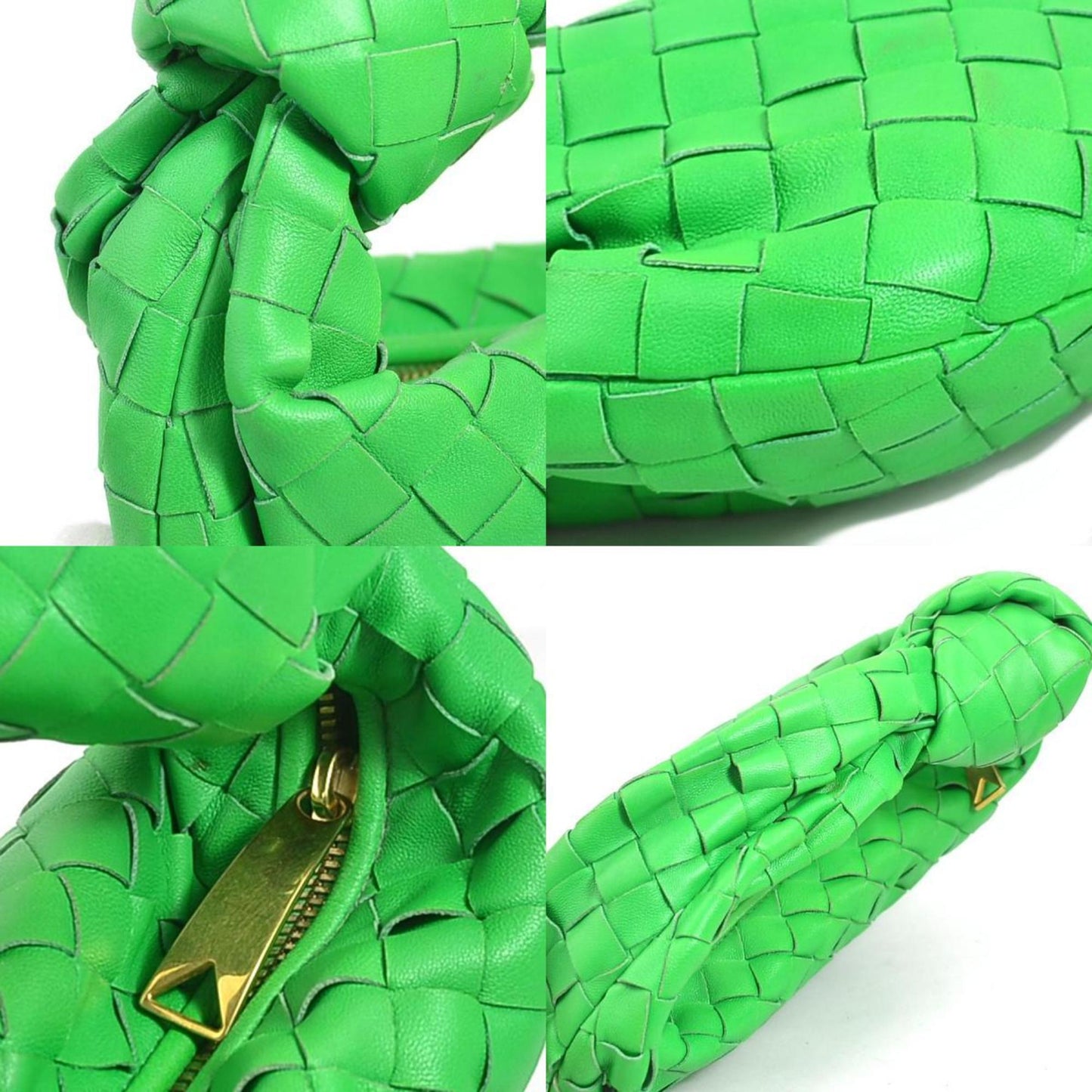 Bottega Veneta Handbag Mini Jody Leather Green Gold