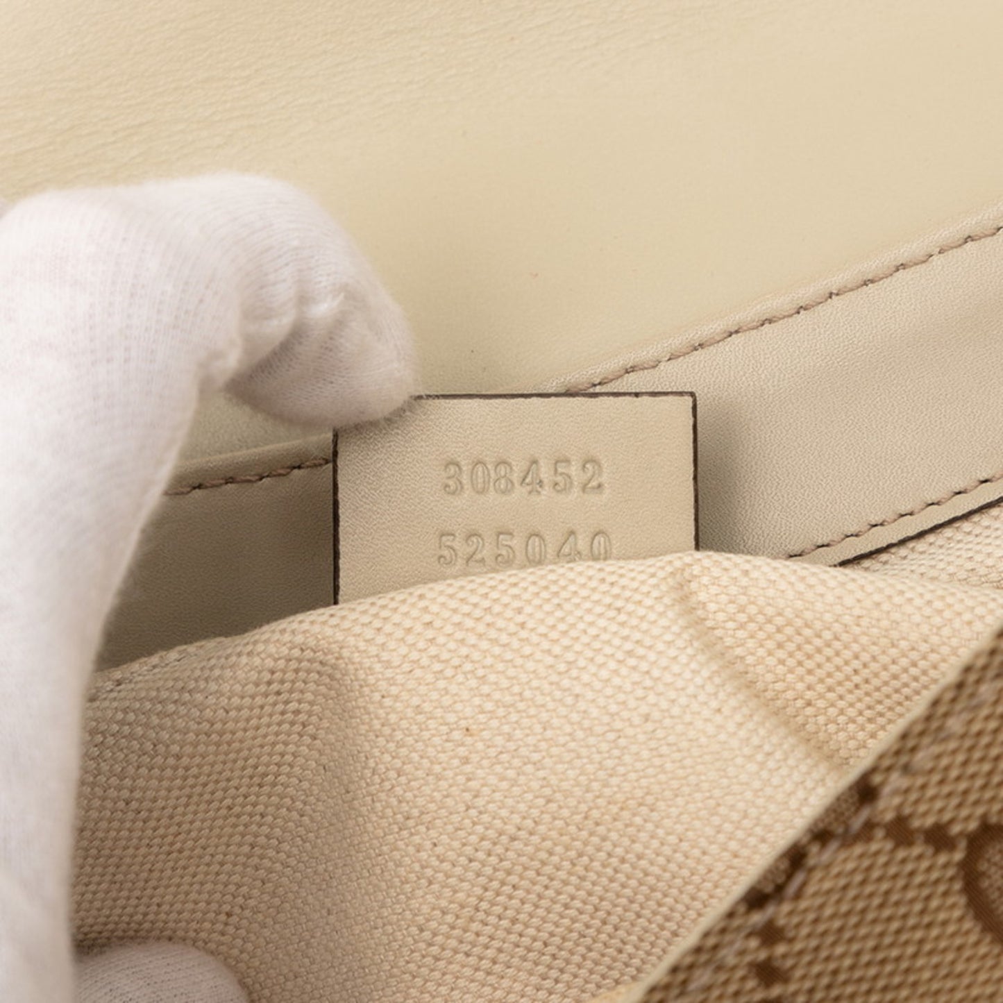 Gucci Gg Canvas Interlocking G Shoulder Bag 308452 Beige Leather