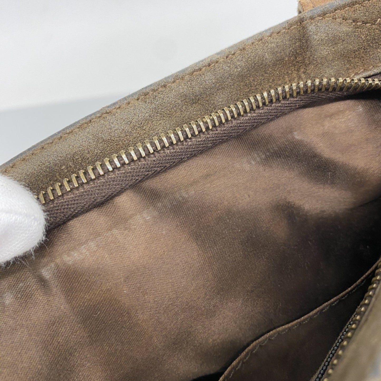 Chanel Shoulder Bag Suede Brown