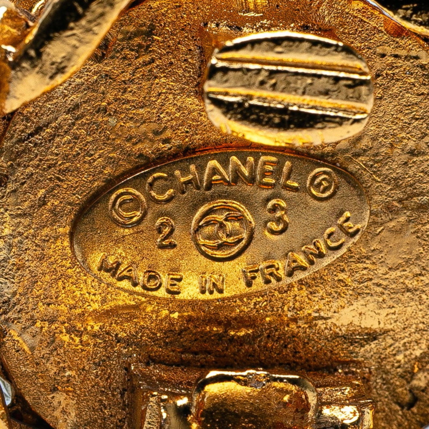 Vintage Chanel Coco Mark Rhinestone Earrings