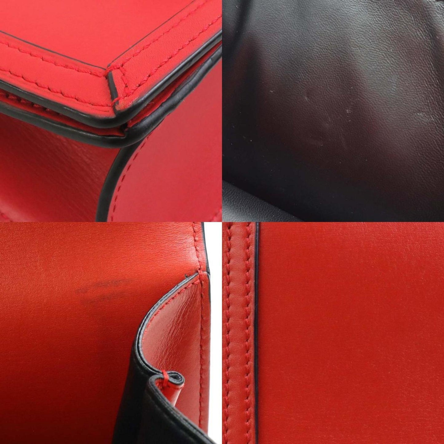 Loewe Shoulder Bag Barcelona Leather Orange Red Gold